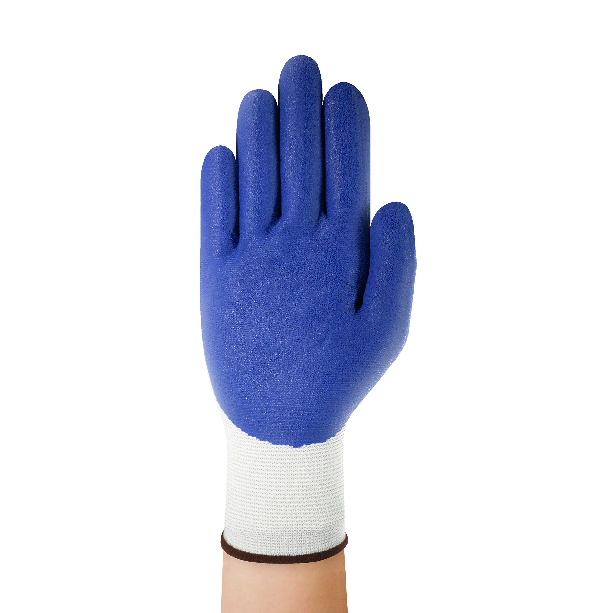 Ansell HyFlex 11-953 Gants de Travail Oléofuges, Excellente Préhension et Résistance à l’Abrasion, Protection contre les Coupures, EPI Professionnel, Bleu, Taille XL (12 Paires)