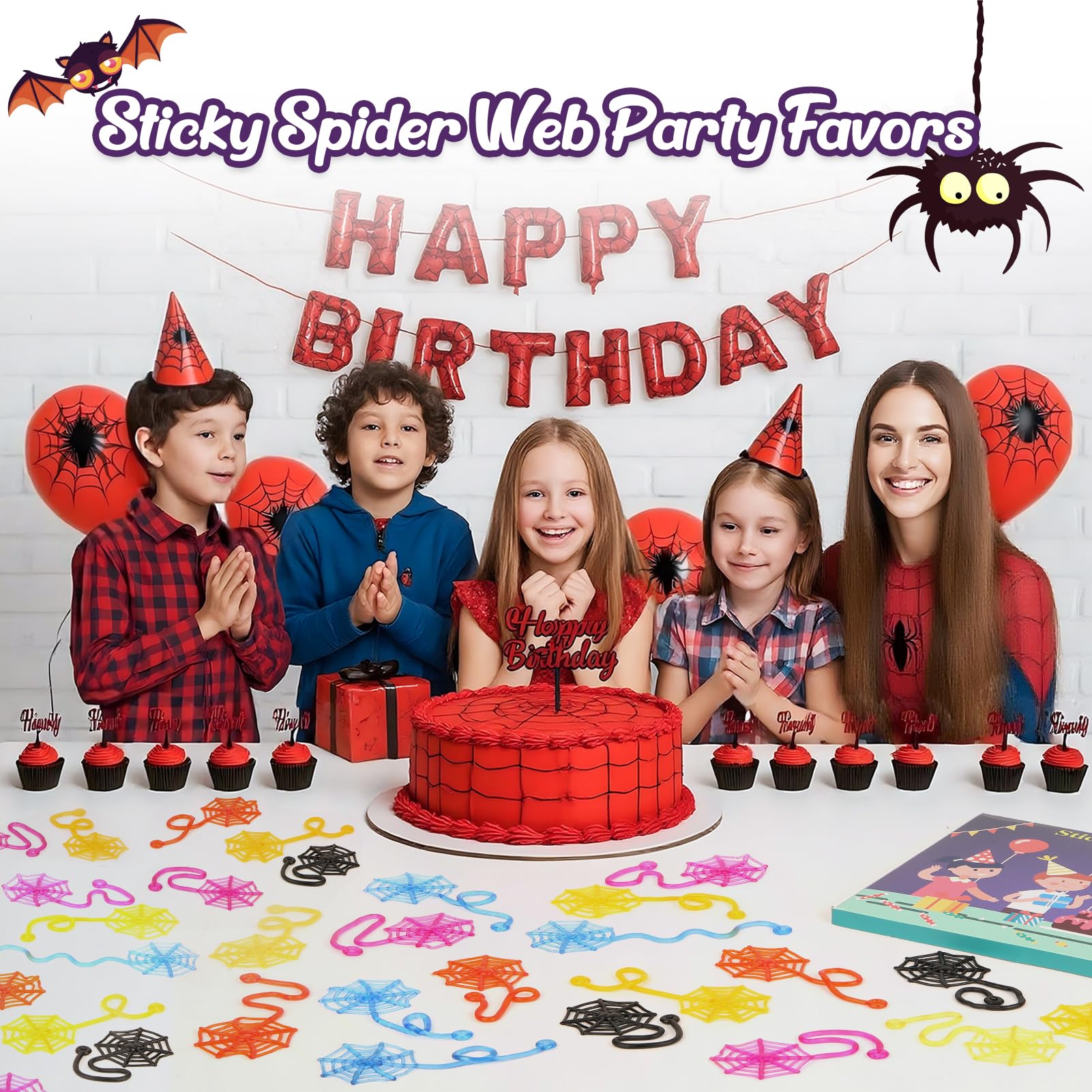 Spider Web Sticky Hands - 30 Pcs for Halloween Party Favors -2