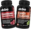 Cranberry Concentrate Candi Cleanse Detox - UTI & Anti Overgrowth Supplements for Women & Men for Urinary Tract Health & Bladder Control Strength - Oral Oregano Balance Probiotic Cleanser Support