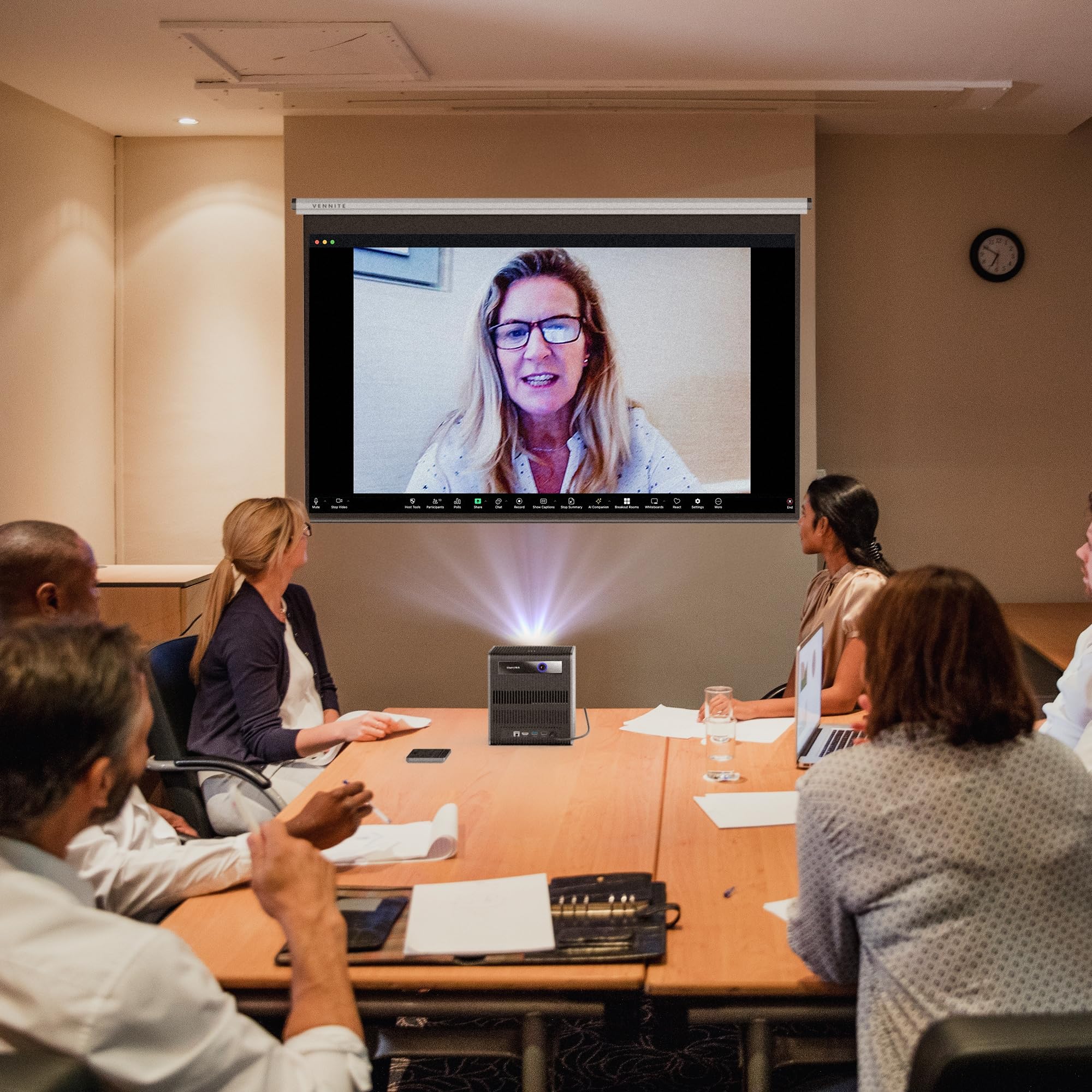 CZUR Starryhub Cámara y Proyector de Reuniones, Cámara Web HD 1080P con Marco Automático, Cancelación de Ruido AI. Solución Todo en Uno para Reuniones Empresariales y Videoconferencias