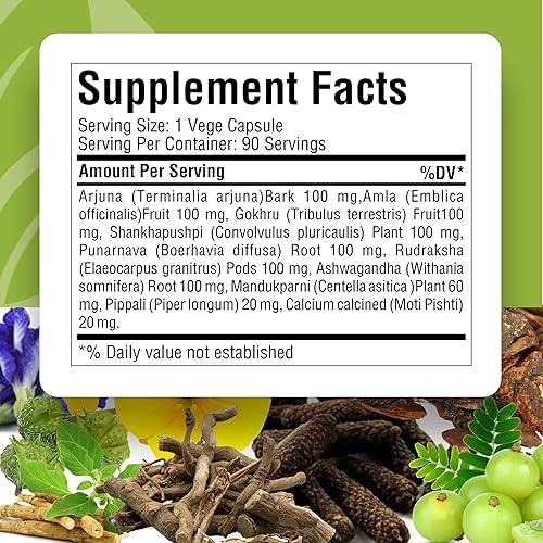 Miniatura 3 de Herbsforever Suplemento herbario ayurvédico Cardio-B 90 cápsulas vegetales 800 mg cada una