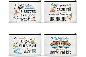 Cruise Ship Makeup Bag - 4 Pack Cruise Ship Essentials Survival Kit