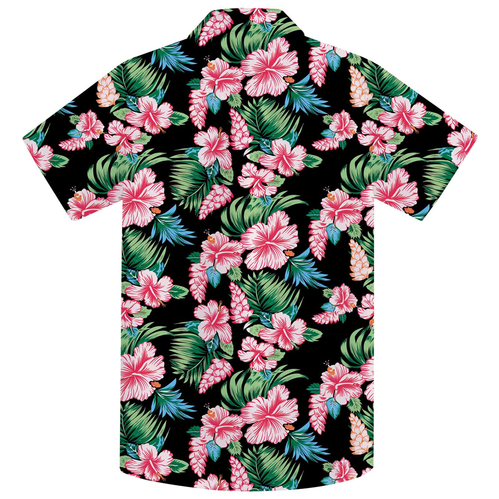 Boys Hawaiian Floral Aloha Print Shirt Button Down Dress Shirt for 7-14 Years - 2