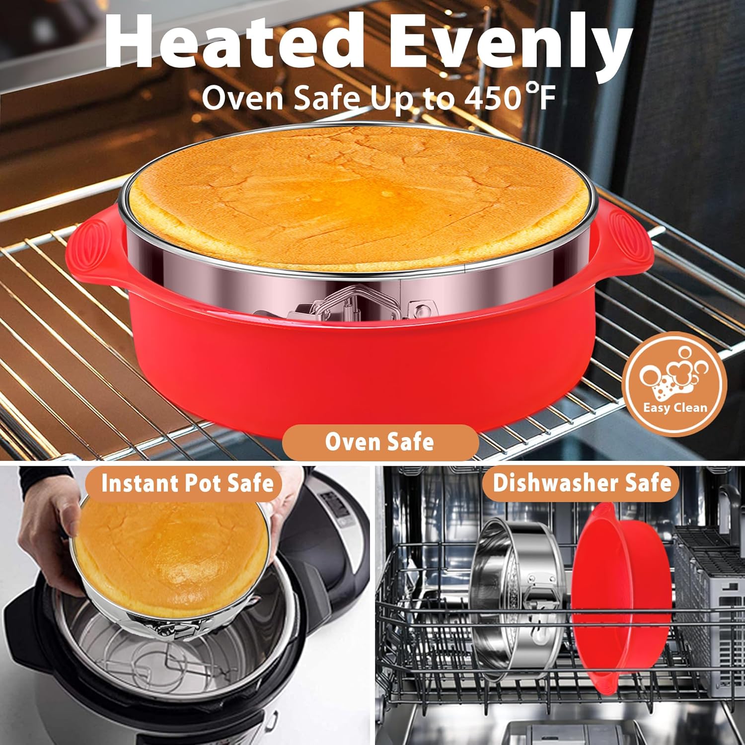 Stainless Steel Springform Pan 9 Inch Nonstick, Leakproof Spring Form Pan for Cheesecake, Cheesecake Pan with Protector, Cheese Cake Pans for Baking, 9 Inch Springform Pan with 50Pcs Parchment Paper - Image 7