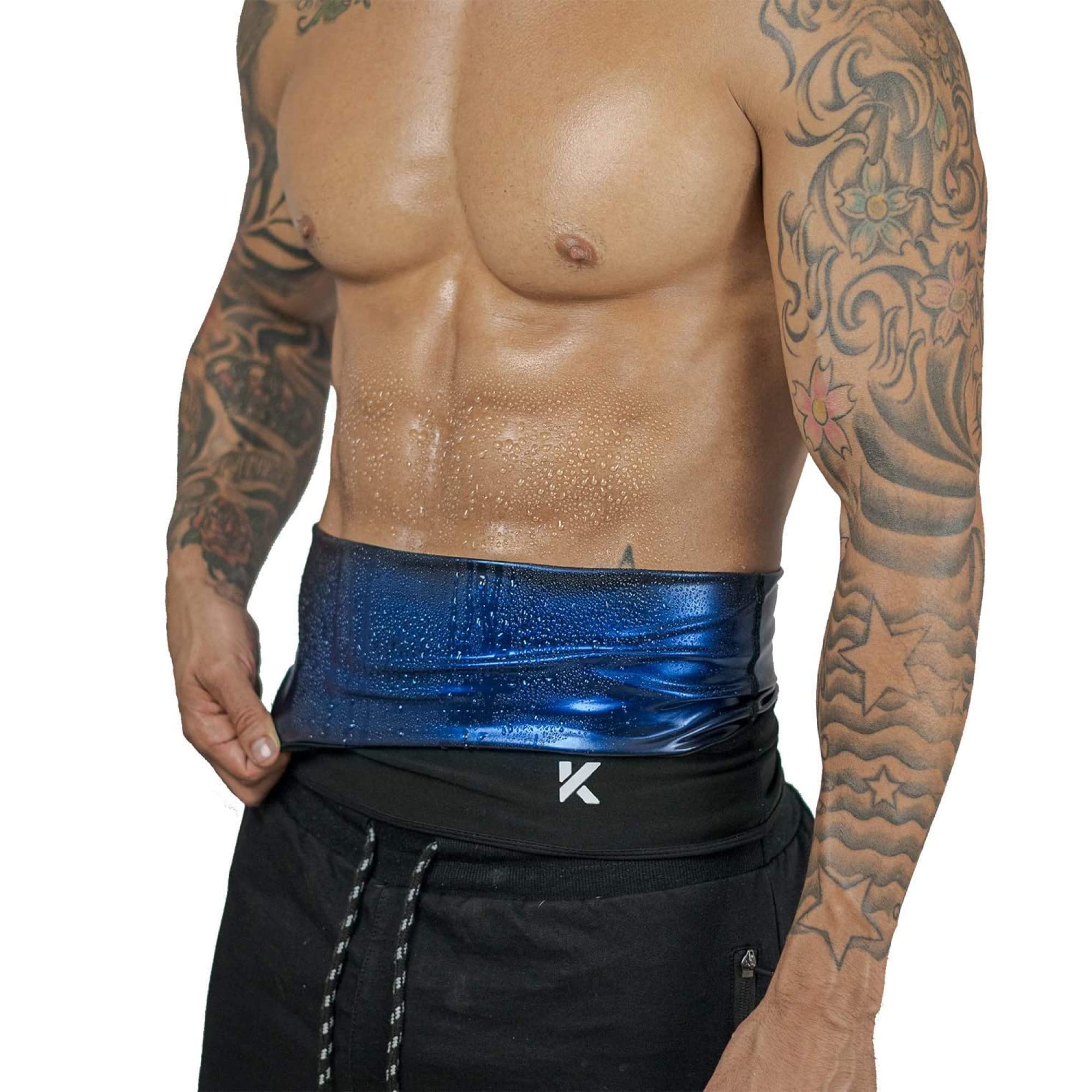 Kewlioo Men's Heat Trapping Waist Toner - Waist Trainer for Men - Comfortable & Discreet Waist Trimmer