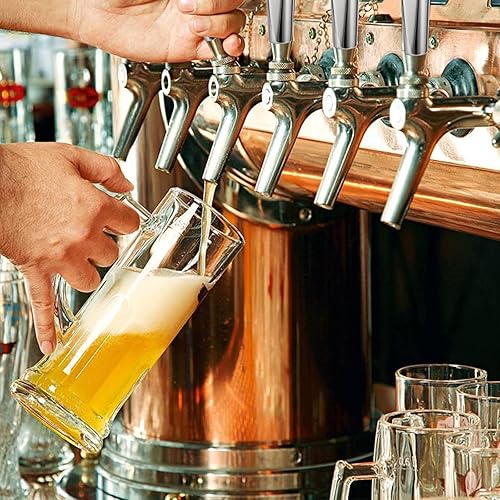 Miniatura 6 de Dbgogo Manijas de grifo de cerveza, 2 piezas de acero inoxidable 304 comercial de barril de cerveza de barril de cerveza mango de grifo de cerveza