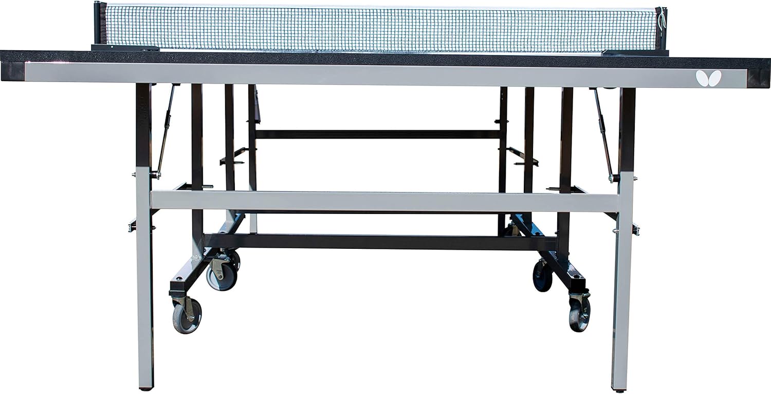 Butterfly Match 22 Rollaway Table Tennis Table Table Tennis Table | 22mm Top Ping Pong Table | Sturdy Ping Pong Table for Schools and Rec Centers | Sturdy Table Built for Easy Transport, Blue