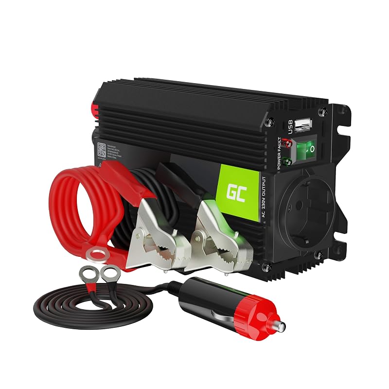 Green Cell PRO 300W/600W — Inverter 12V/230V con protezioni e USB