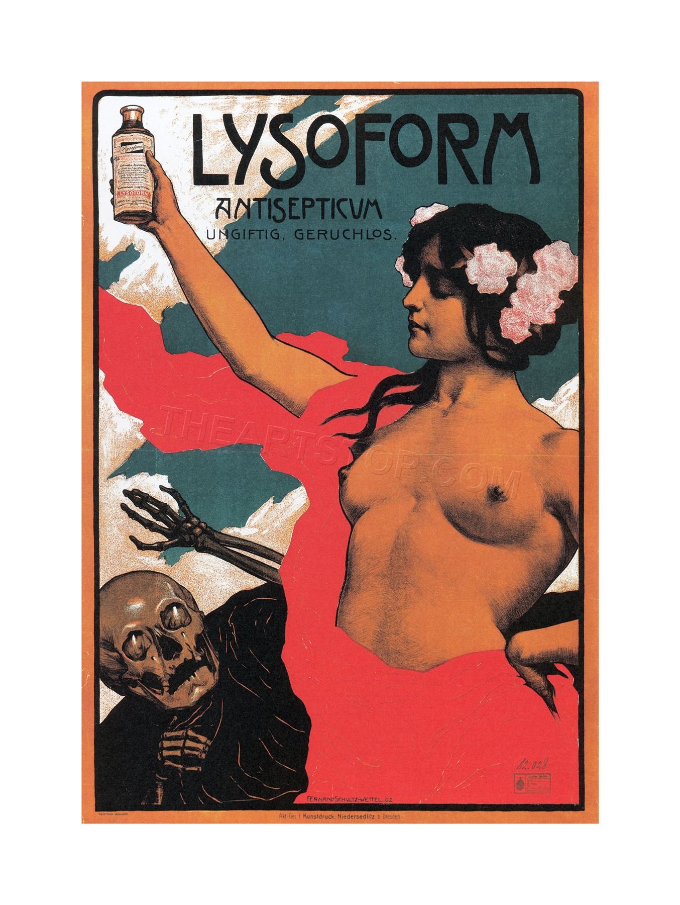 Wee Blue Coo Ad Lysoform Antiseptic Germany Wall Art Print
