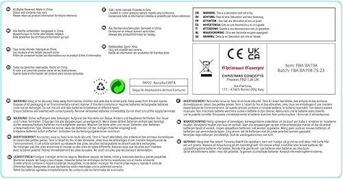 Miniatura 5 de Christmas Concepts Paquete de decoraciones para árbol de Navidad con purpurina de 6 a 5.1 in (azul real y blanco)
