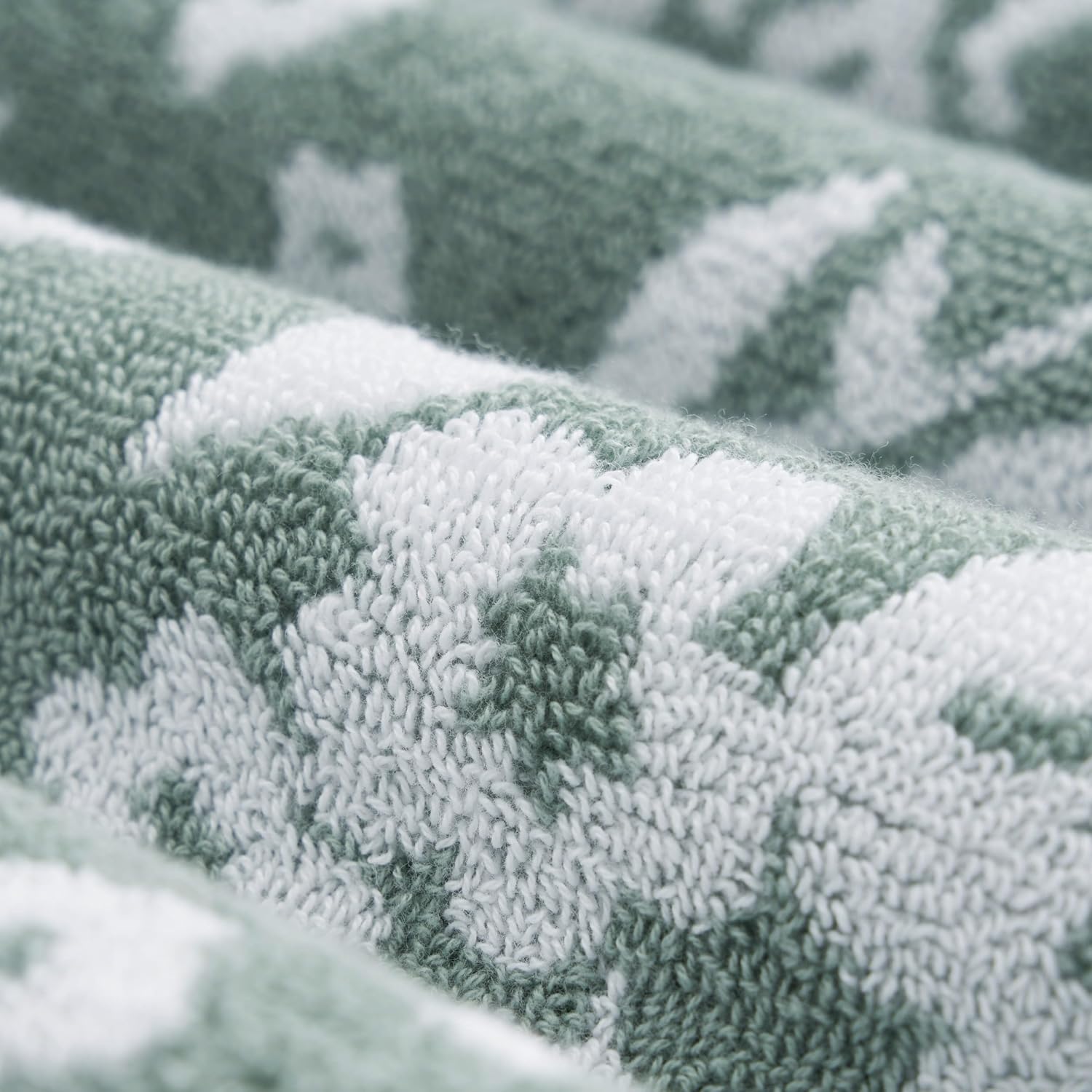 Lucky Brand Folk Floral 6 Piece Bath Towel Set - (2) Bath Towels, (2) Hand Towels, and (2) Washcloths - Iceberg Green Premium Bathroom Towel Set - Image 4