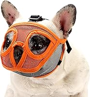 Vista 1 de Bozales cortos para perro, XXS - Bozal de malla transpirable ajustable para morder, masticar, ladrar, entrenamiento de perro, máscara negra
