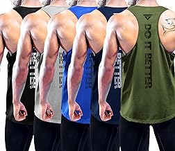 Boyzn Men's 5 Pack Workout Gym Tank Tops, Performance Athletic Muscle Shirts, Cool Dry Mesh Sleeveless Fitness T-Shirts, Summer Gym Running Tank Tops Training Fitness Vest 5P02-M