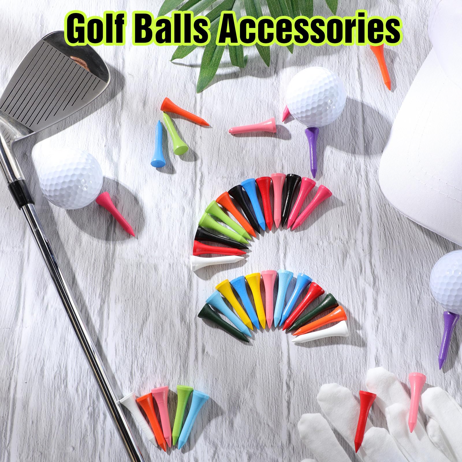 Mudder Bambus-Golf-Tees, 2000 Stück, professionelle Golf-Tees reduzieren Reibung, seitlicher Spin für Schläger, Herren, Damen, Kinder, Zubehör (3,8 cm, mehrfarbig)