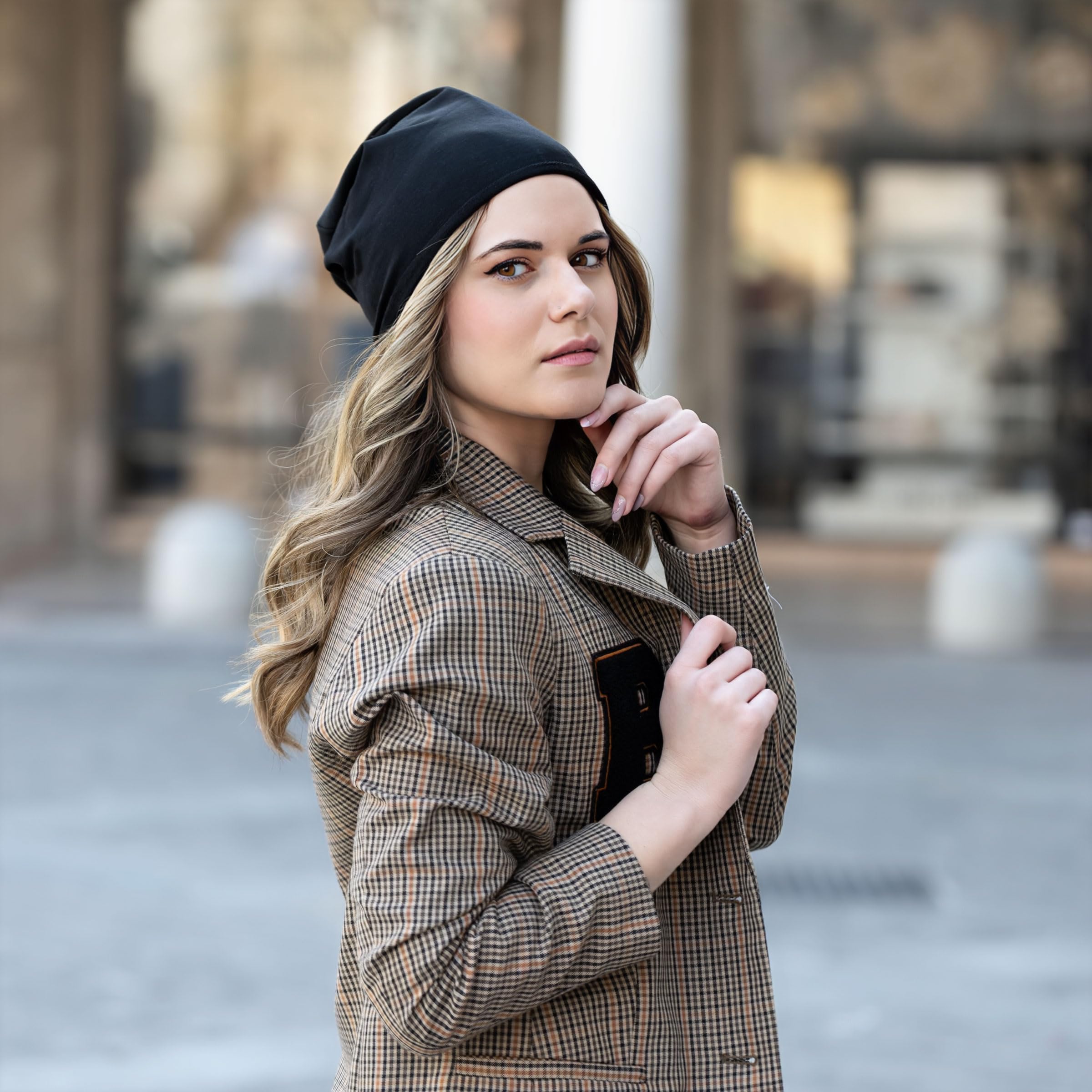 Cappello Uomo Donna in Cotone, Berretto Estivo e Invernale, Cuffia Leggera Elasticizzata Taglia Unica - 4