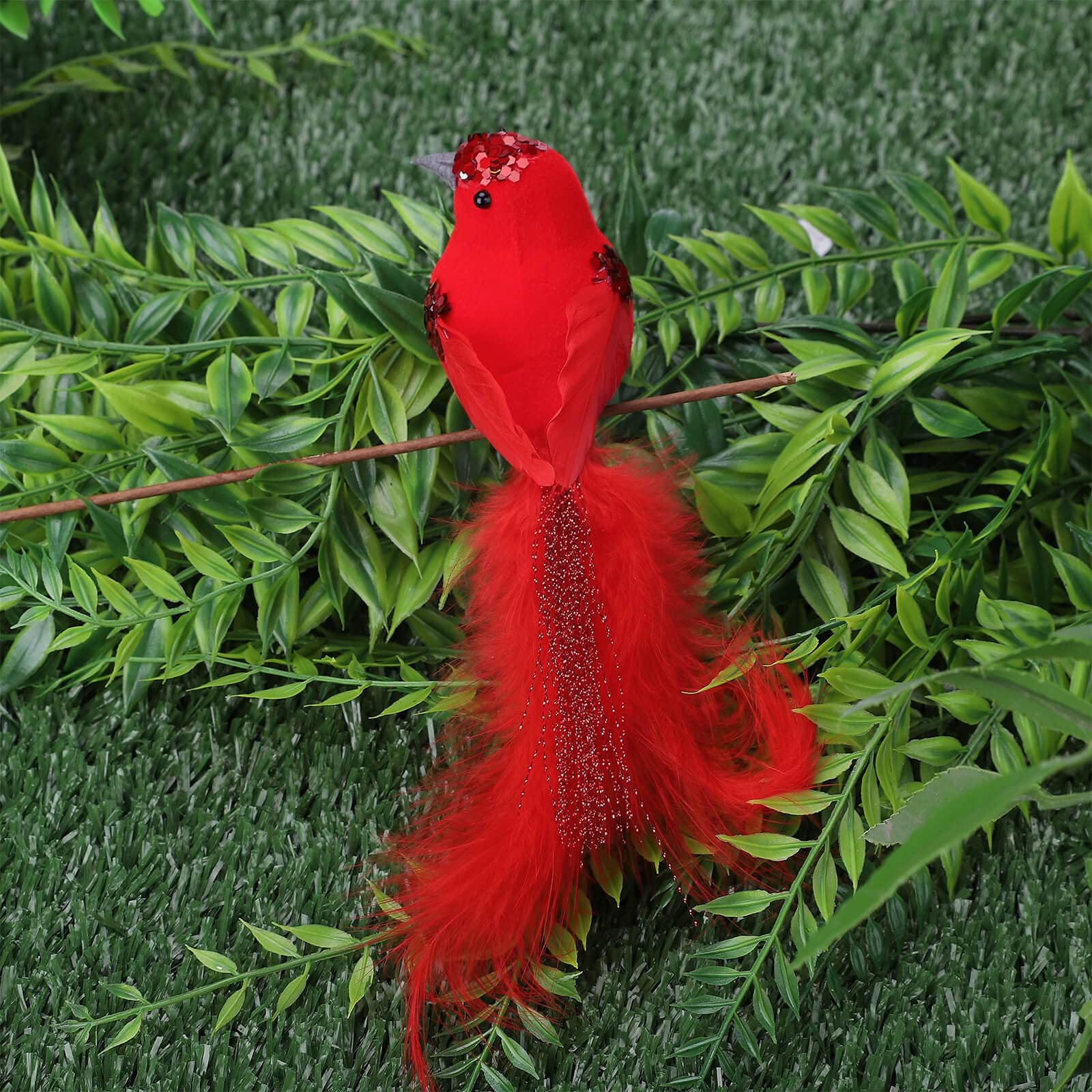 12 Ornamenti Natalizi Cardinali Rossi Con Clip - Uccelli Finti In Piuma Per Albero, Ghirlande, Decorazioni Casa, YM05C