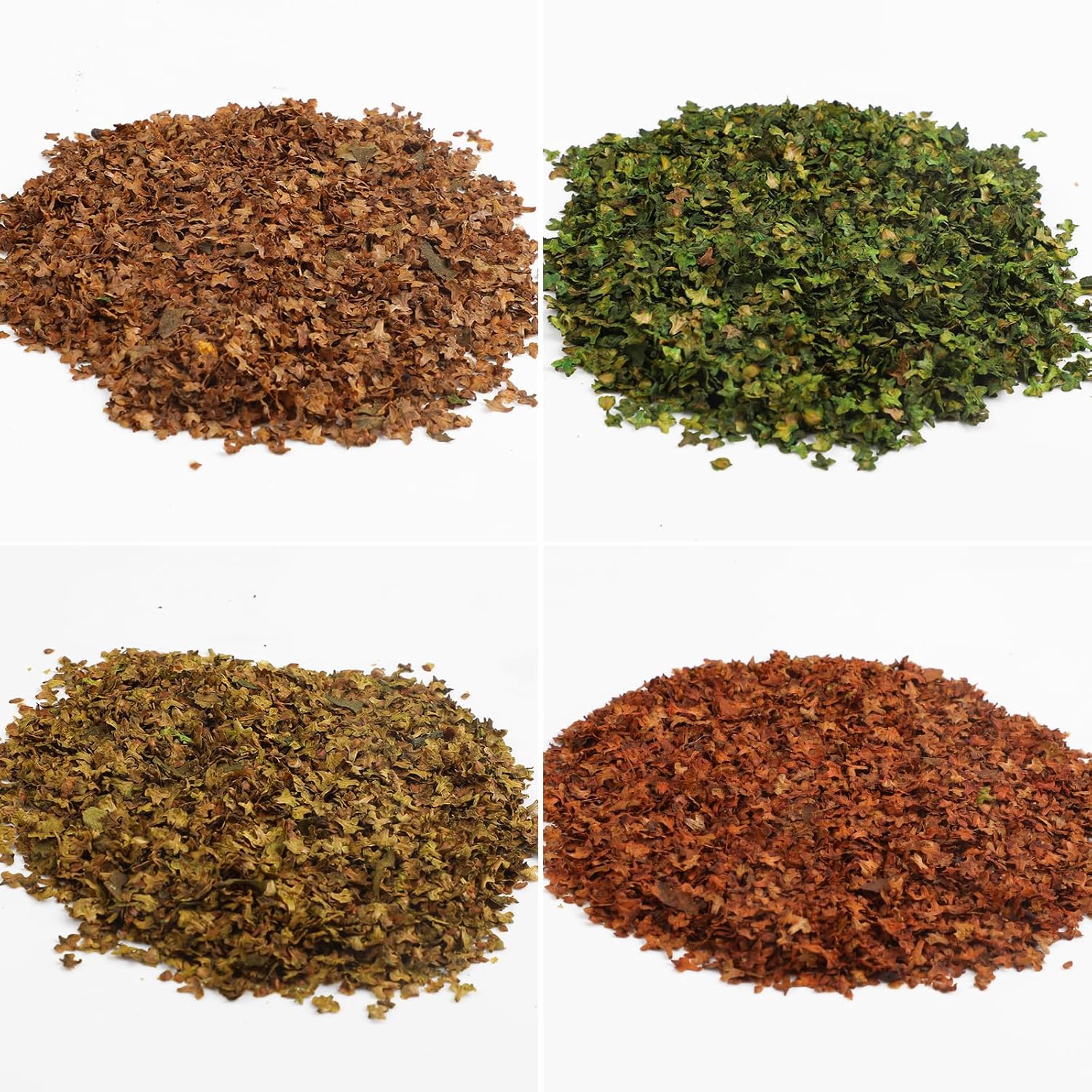 FOIMAS Hojas de simulación de hojas en miniatura realistas para bricolaje, modelo ferroviario, jardín, diorama, paisaje, diseño de paisaje, paquete