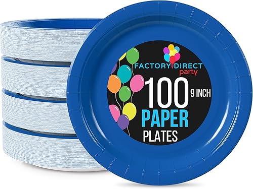 Miniatura 10 de Exquisite Platos de papel negro de 7 pulgadas, 100 unidades, platos de papel negros de 7 pulgadas, platos de papel a granel negros desechables,