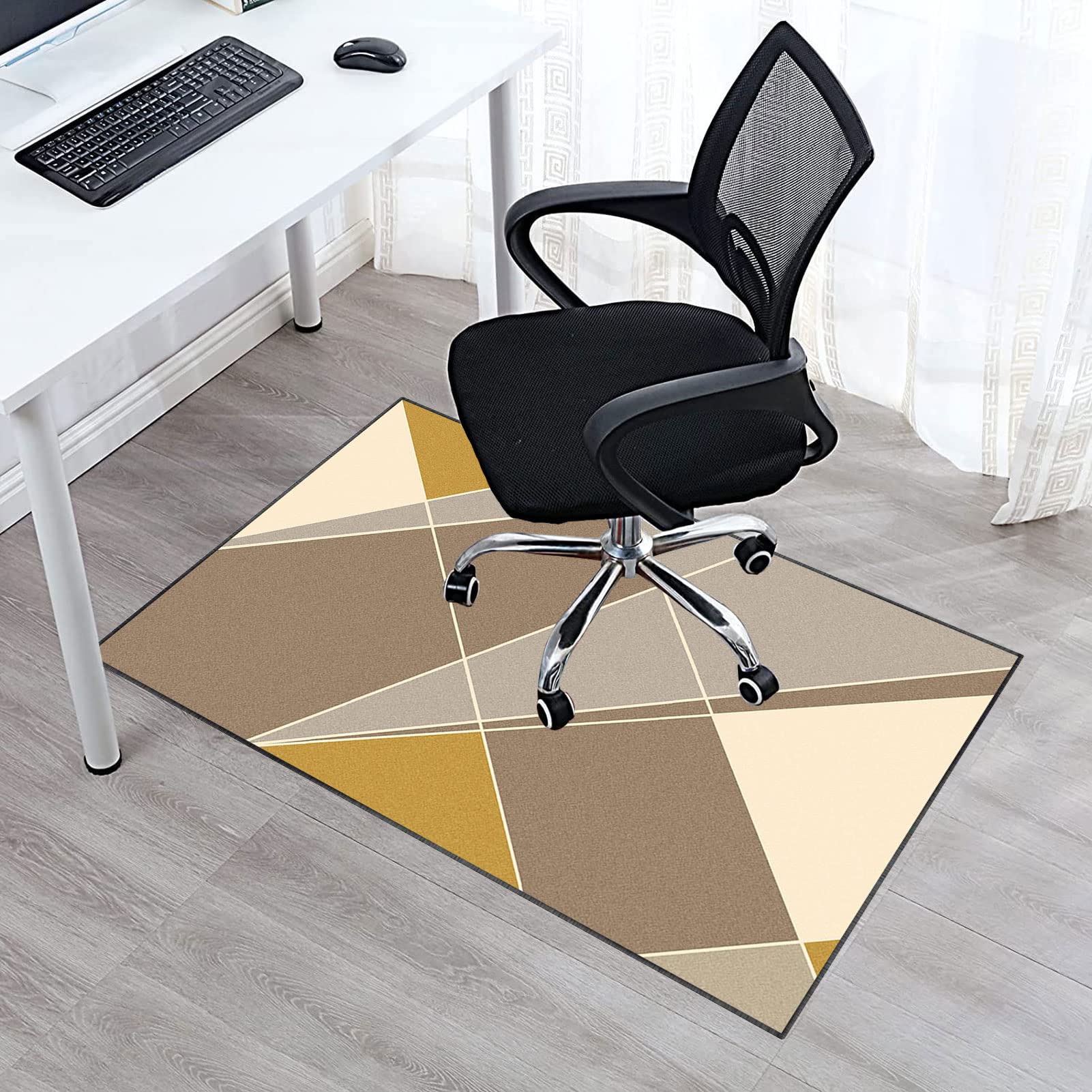 Tappetino per sedia da ufficio per pavimenti duri, ideale per taglierine da gioco (120 x 160 cm) antiscivolo, protegge il pavimento, perfetto per uso domestico e ufficio.