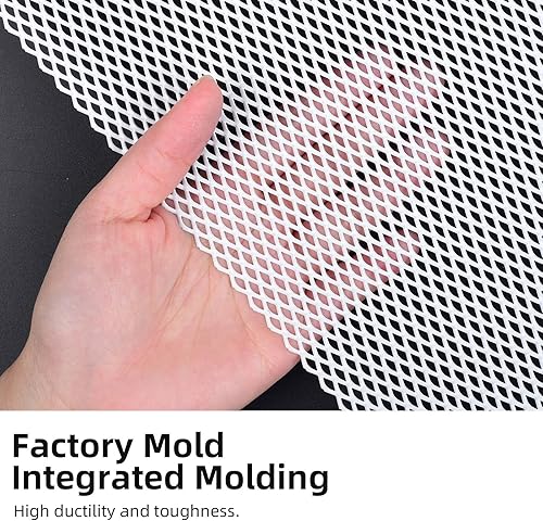 Miniatura 143 de AggAuto Malla universal para parrilla de automóvil de 40 x 13 pulgadas, de acero inoxidable revestido de cloruro de polivinilo, rejilla