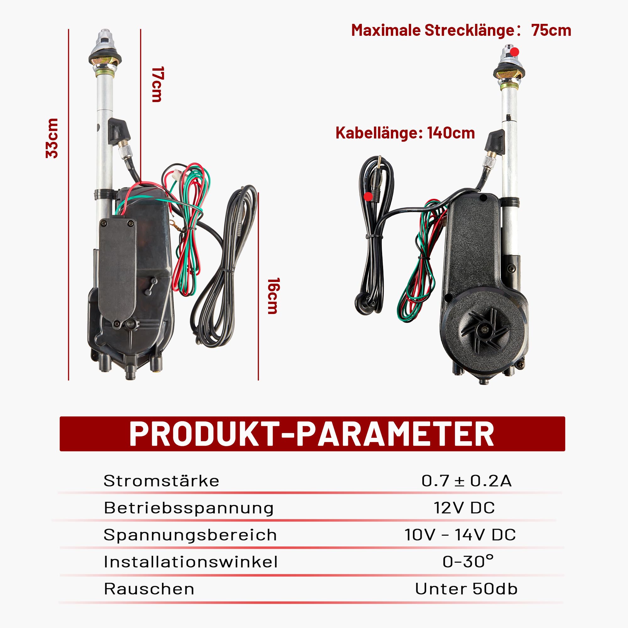 Kit Antenna Telescopica Elettrica Riloer Per Auto - Sostituzione Per Radio FM/AM - Foto 11