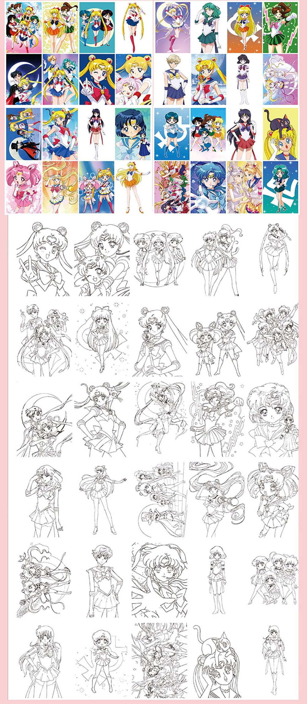 Amazon.co.jp: 美少女戦士セーラームーン 塗り絵 手描き本 ぬりえ帖