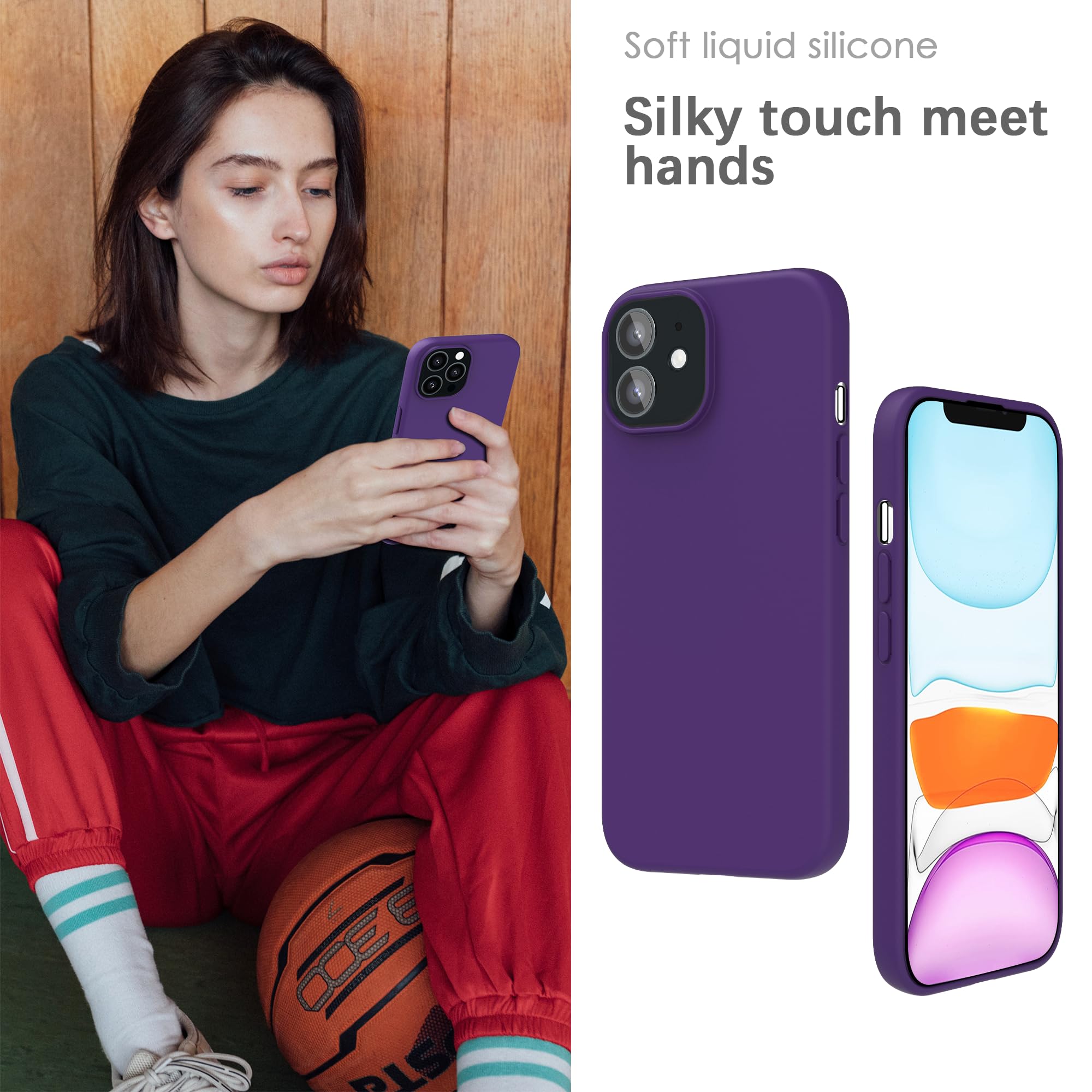 YATWIN Silicone Case for iPhone 11, Soft-Touch, Shockproof, DustProof - Image 4