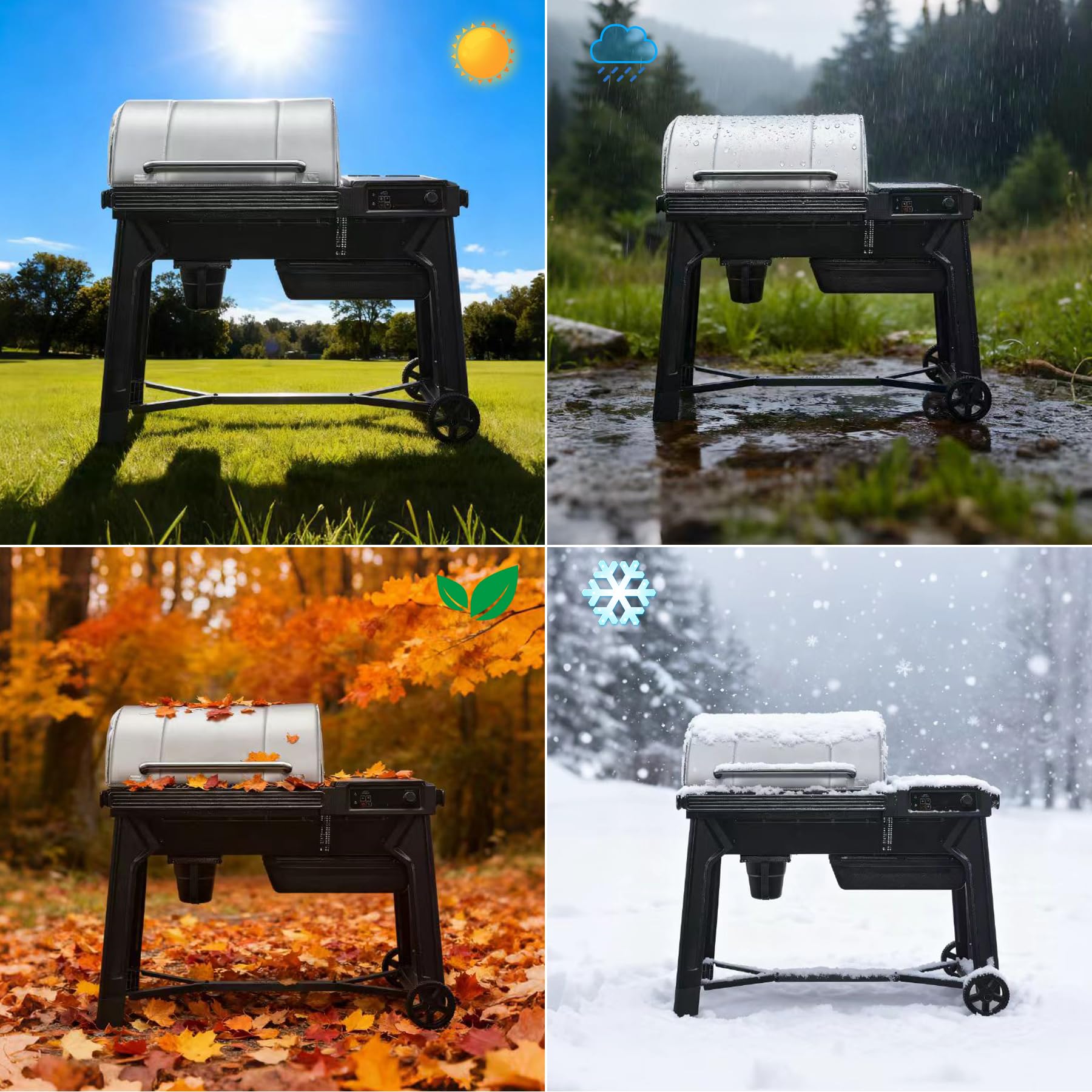 Isolierdecke Ersatz für Traeger Woodridge Pelletgrill TFB86MLH, Thermodecke für Smoker für BAC761 Traeger Grillabdeckung, Woodridge Pellet Smoker Decke, Winterisolierung Zubehör