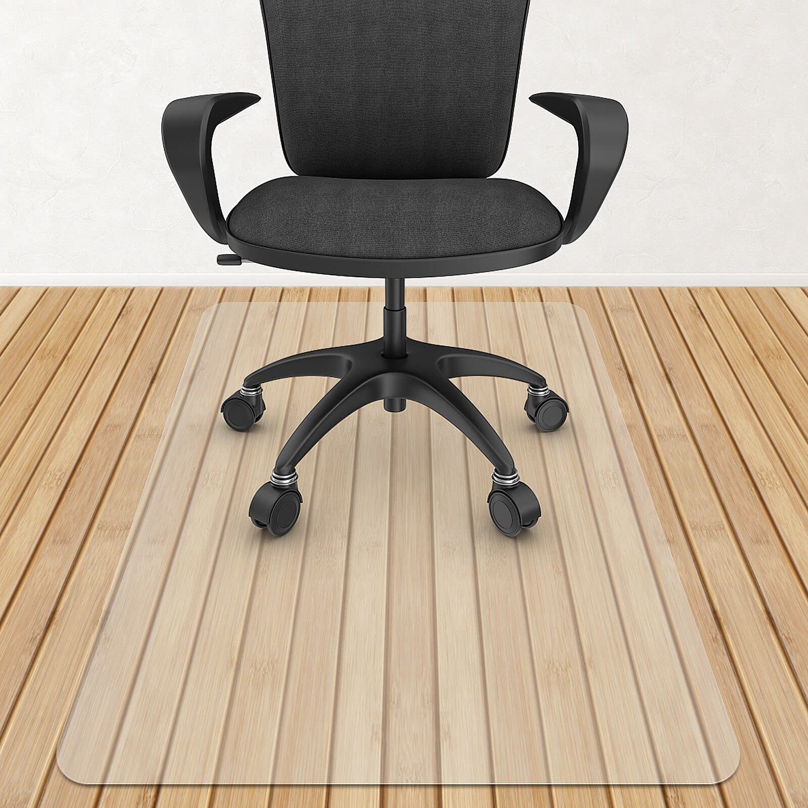 Azadx Chair Mat for Hardwood Floor Office Chair Mat for Hardwood Floors 2mm PVC Slip Resistant Heavy Duty Floor Protector Computer&Desk Chair Mat for Rolling Chairs