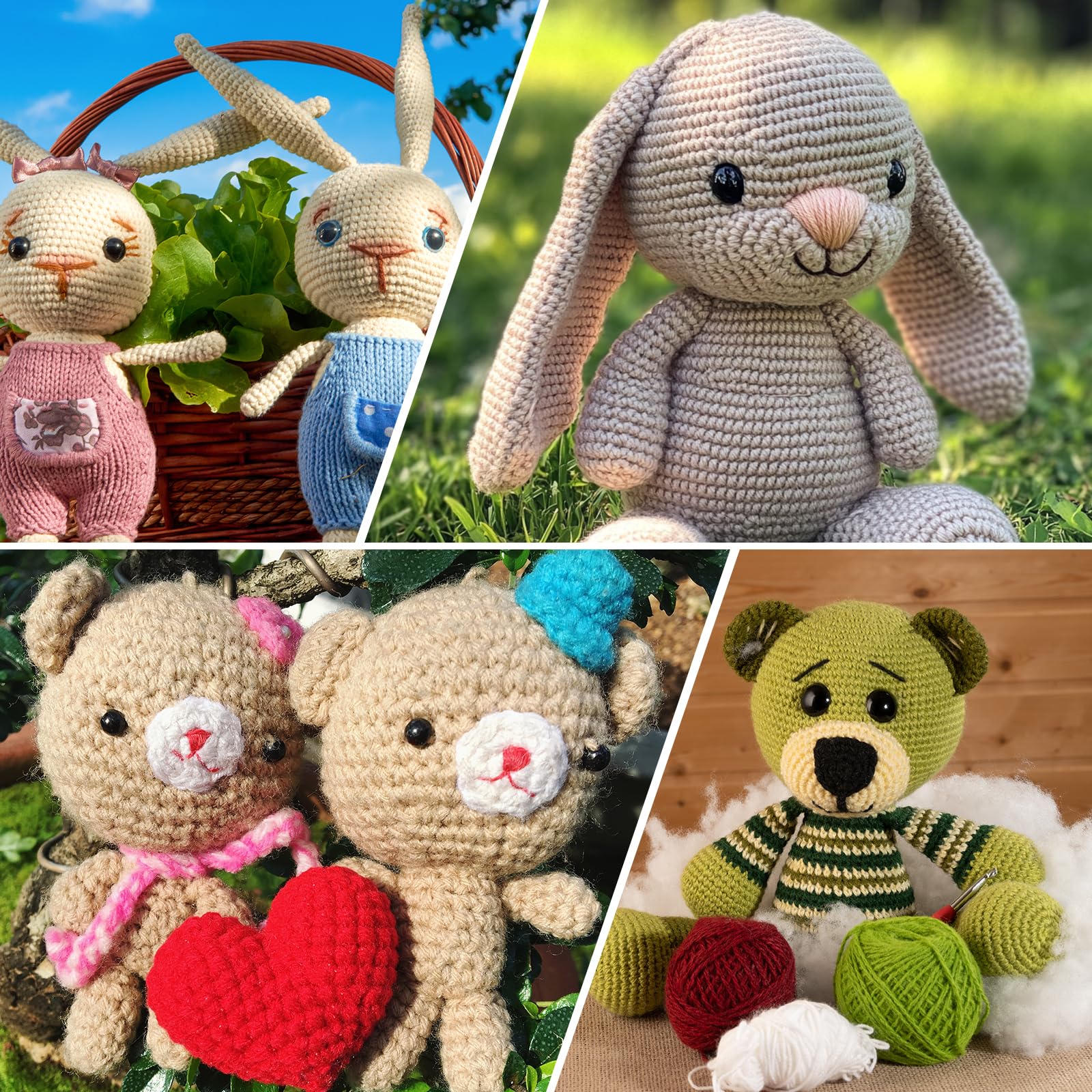PATIKIL 8mm Occhi di Sicurezza, 80pz Occhi di Plastica Lavori Artigianali con Rondelle Occhi Sicurezza per Animali di Peluche Giocattoli Uncinetto Bambole Fai Da Te, Nero