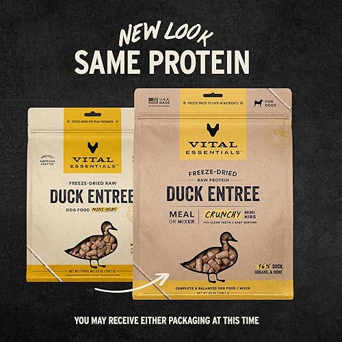 Miniatura 3 de Vital Essentials Alimento crudo liofilizado para perros, plato de pato, 25 onzas