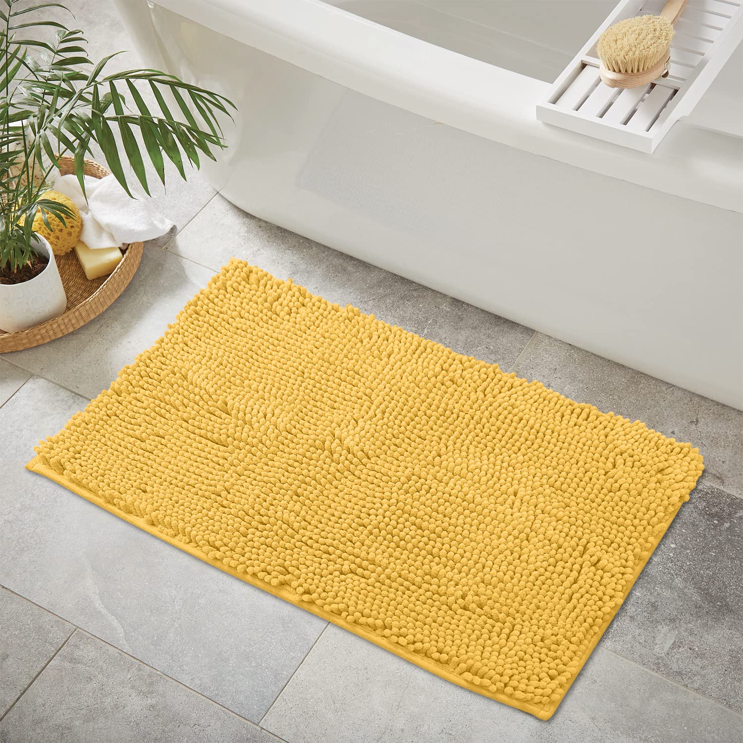 Color G Tappeto Bagno, Tappeto da Bagno Antiscivolo, Tappeto Doccia in Microfibra, Tappetino