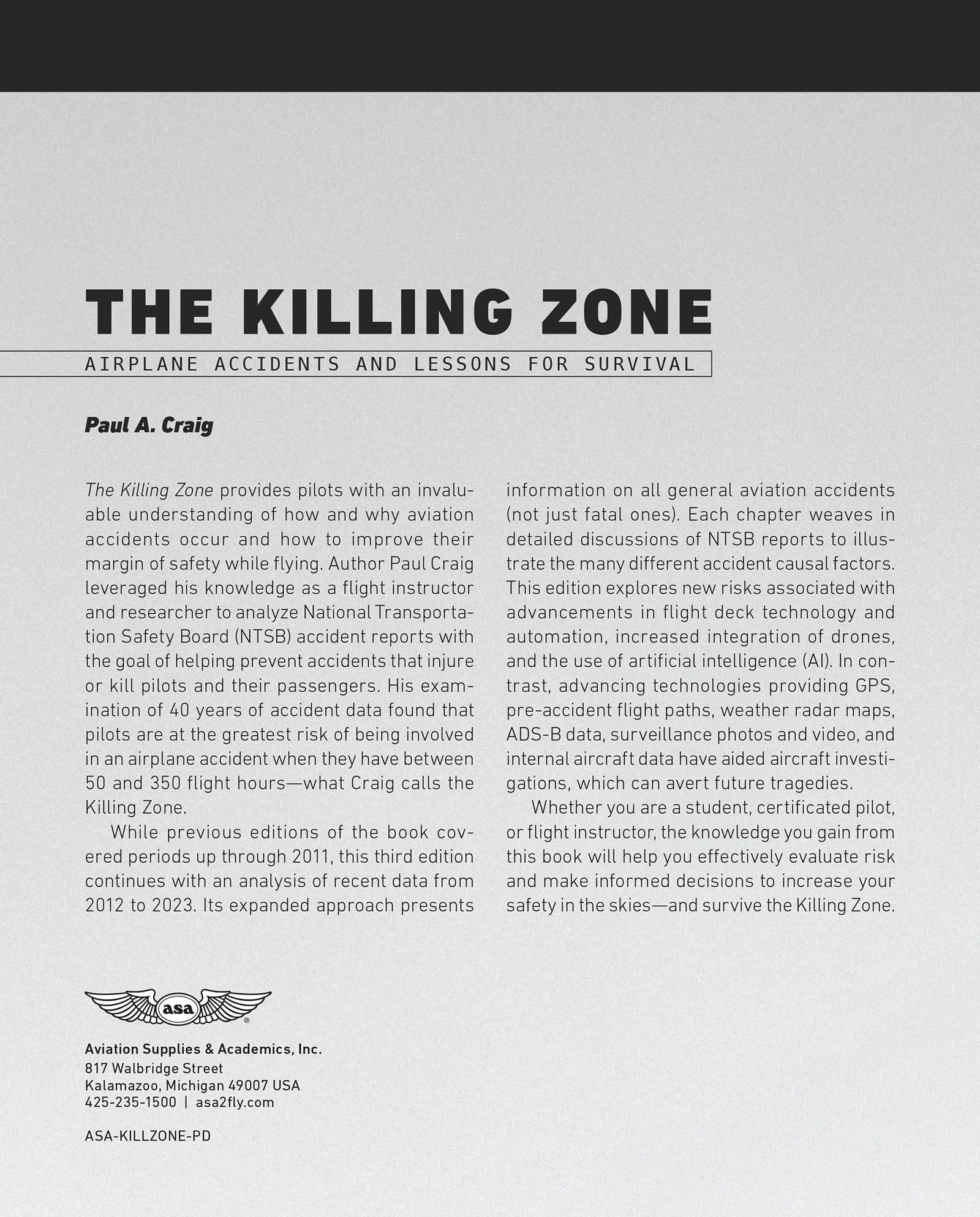 The Killing Zone: Airplane Accidents and Lessons for Survival