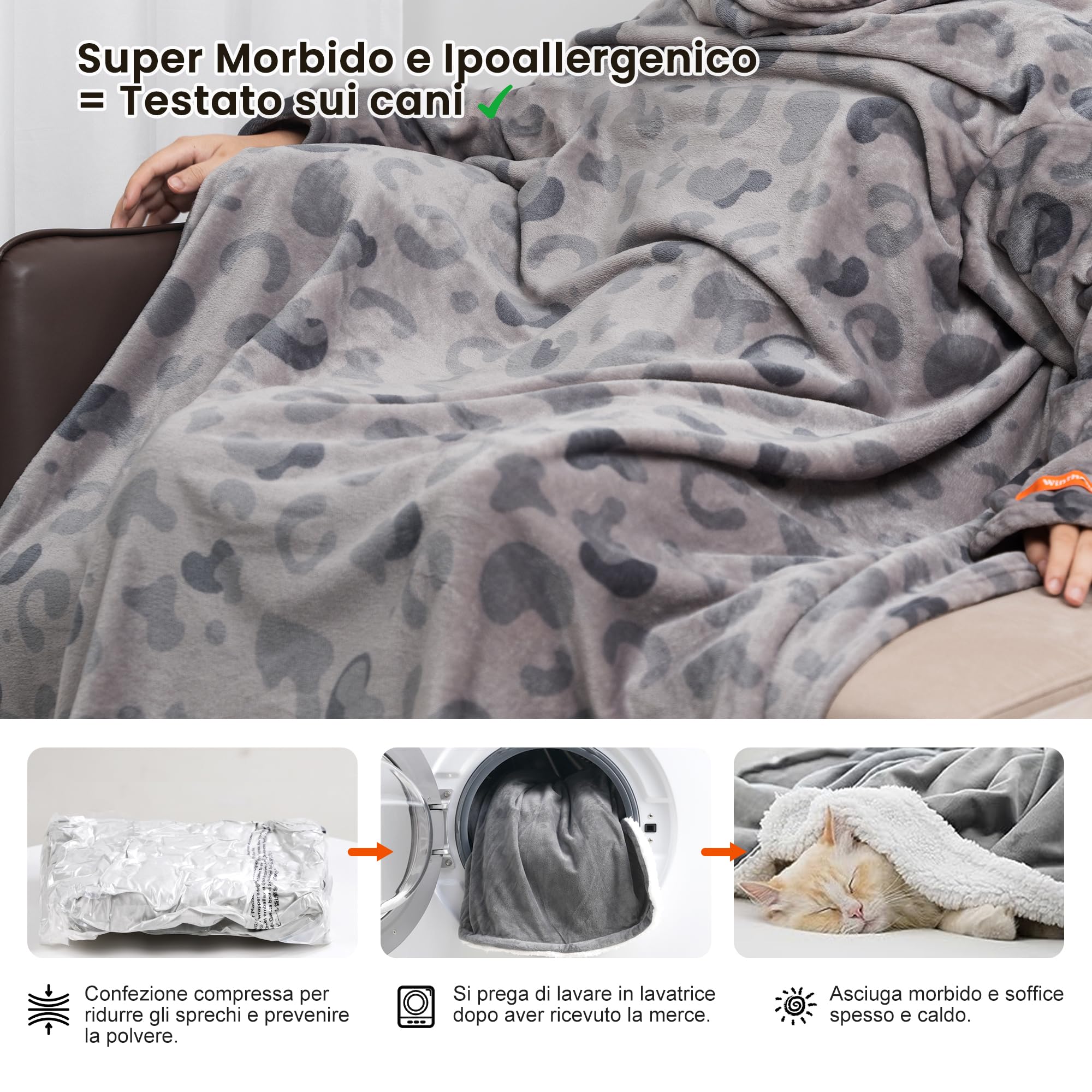 Chickw11 Coperta con Cappuccio 3D Girasole, Morbido Pile Inverno Calda Comoda Indossabile Coperta per Adulto Bambino Relax sul Divano TV, in casa (150x200cm,Fiore del Sole 17