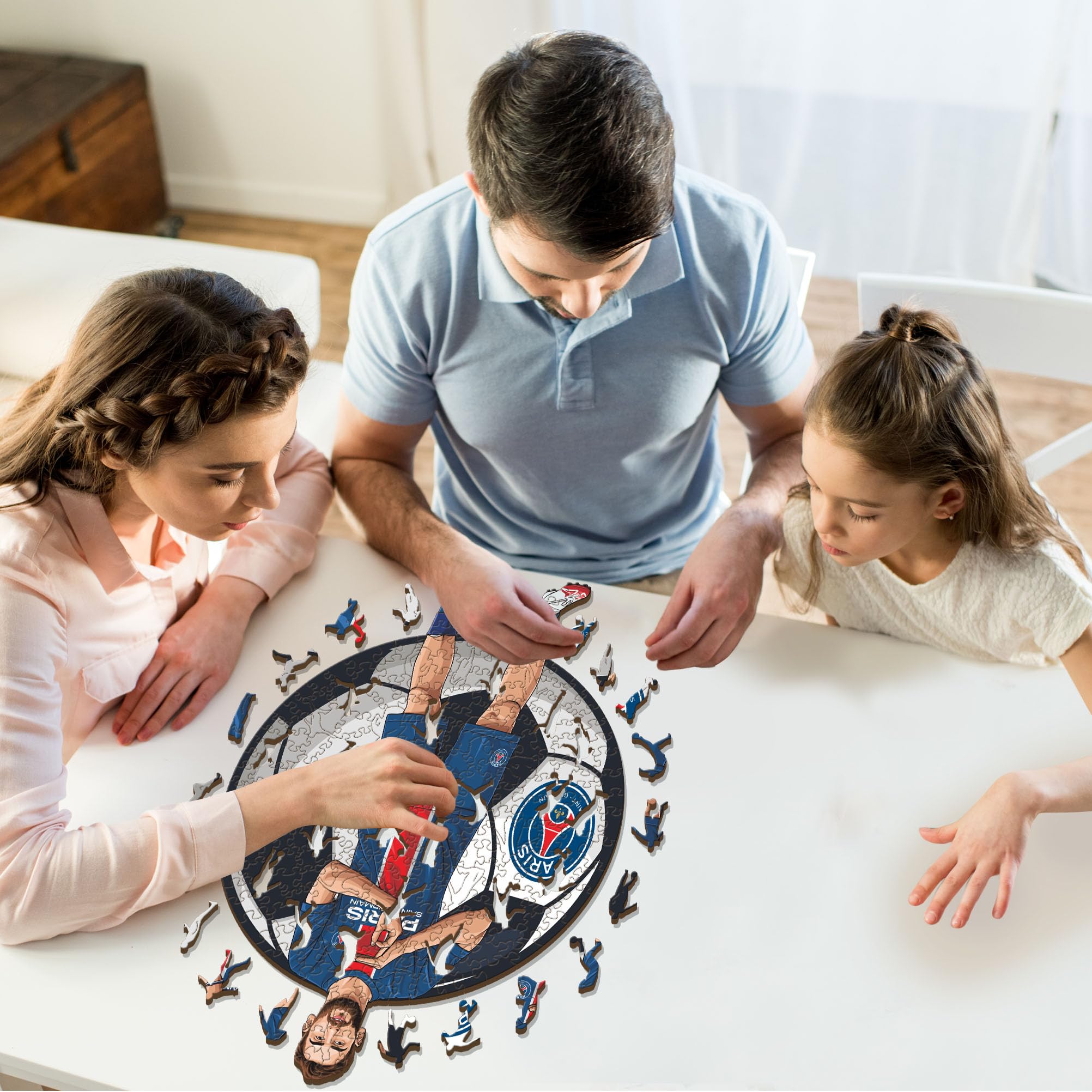 Iconic Puzzles, PSG, Khvicha Kvaratskhelia, Officially Licensed Wooden Puzzle, 100% Sustainable - Image 3