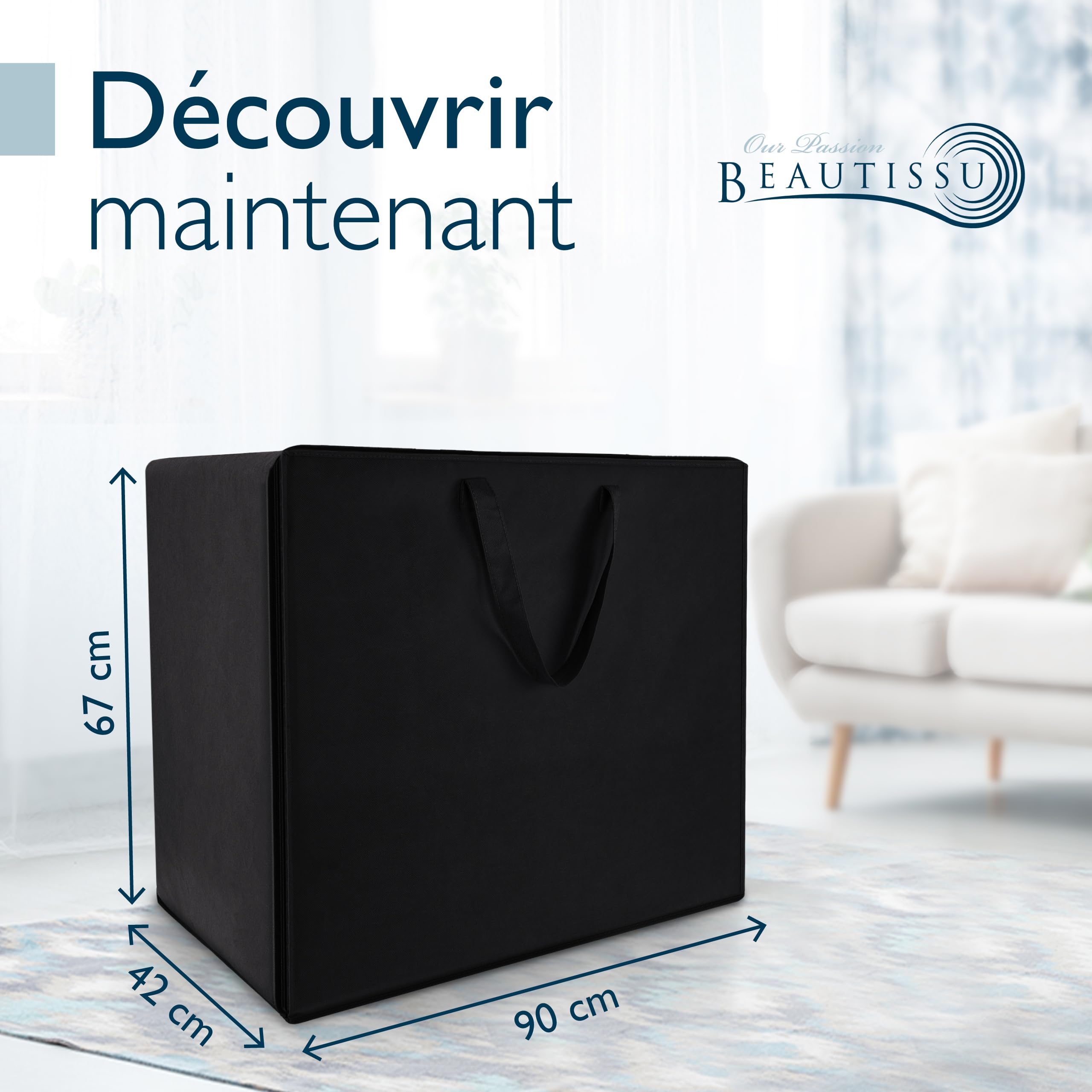 Beautissu Matelas Pliable avec Poche Housse Lavable lit d'appoint Mousse