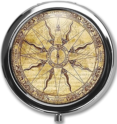 Miniatura 1 de Estuche para pastillero con pastillero para baratijas de arsénico estilo vintage medicamentos vitaminas organizador constelación retro