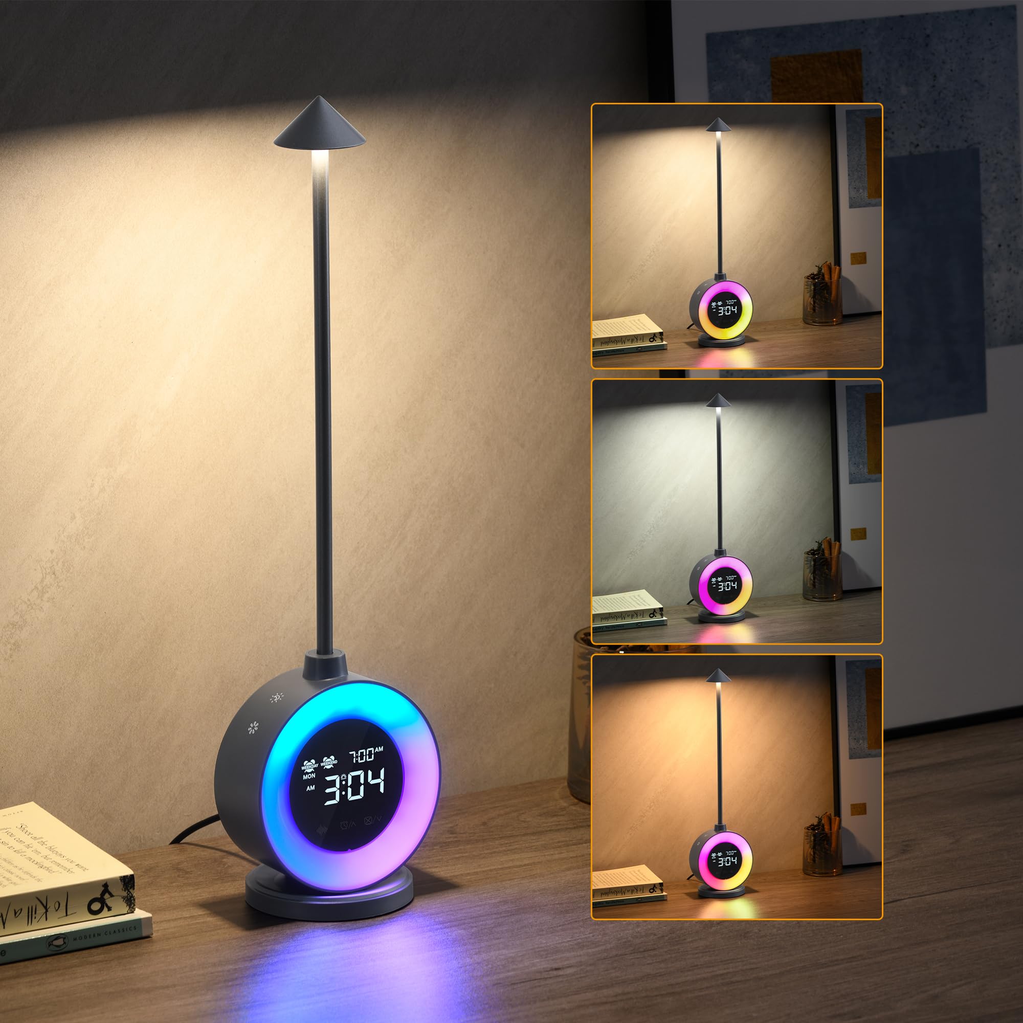 JKSWT Lámpara De Escritorio LED, Lámparas De Mesa Para Cuidar Los Ojos 