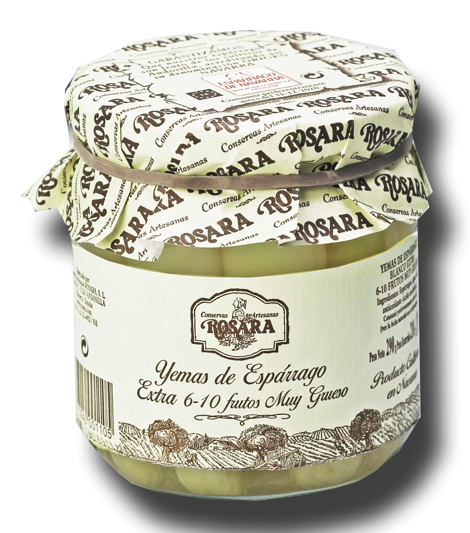 YEMAS ESPARRAGO EXTRA 6/10 FRUTOS TARRO 345 gr