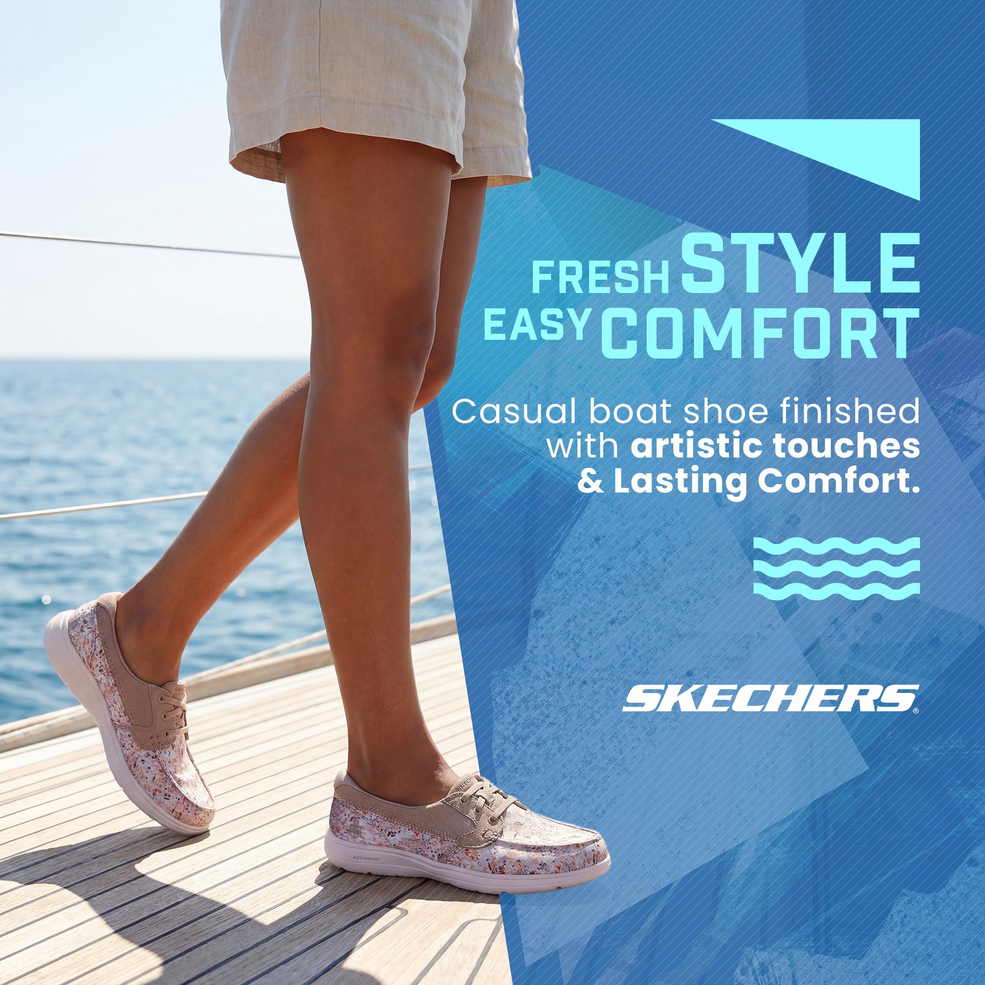 Skechers Damen On-The-go Flex Radiant Floral Boat ShoeBootsschuh