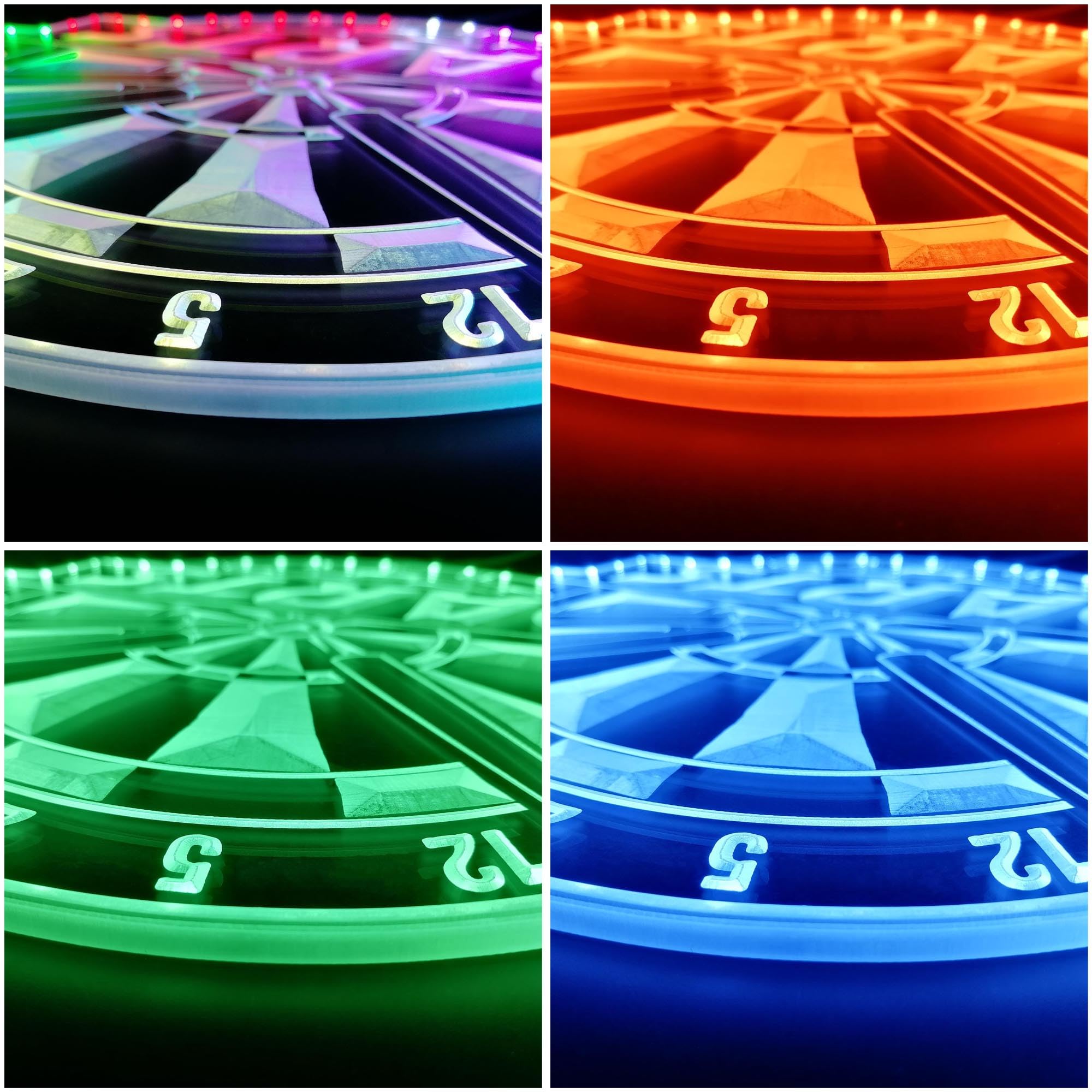 ADVPRO Darts Bar Cafe Pub Game Room RGB Dynamic Glam LED Znak - Wycięty kształt - Inteligentna dekoracja ścienna 3D - Wielokolorowe dynamiczne oznakowanie st06s22-fnd-i0299-c