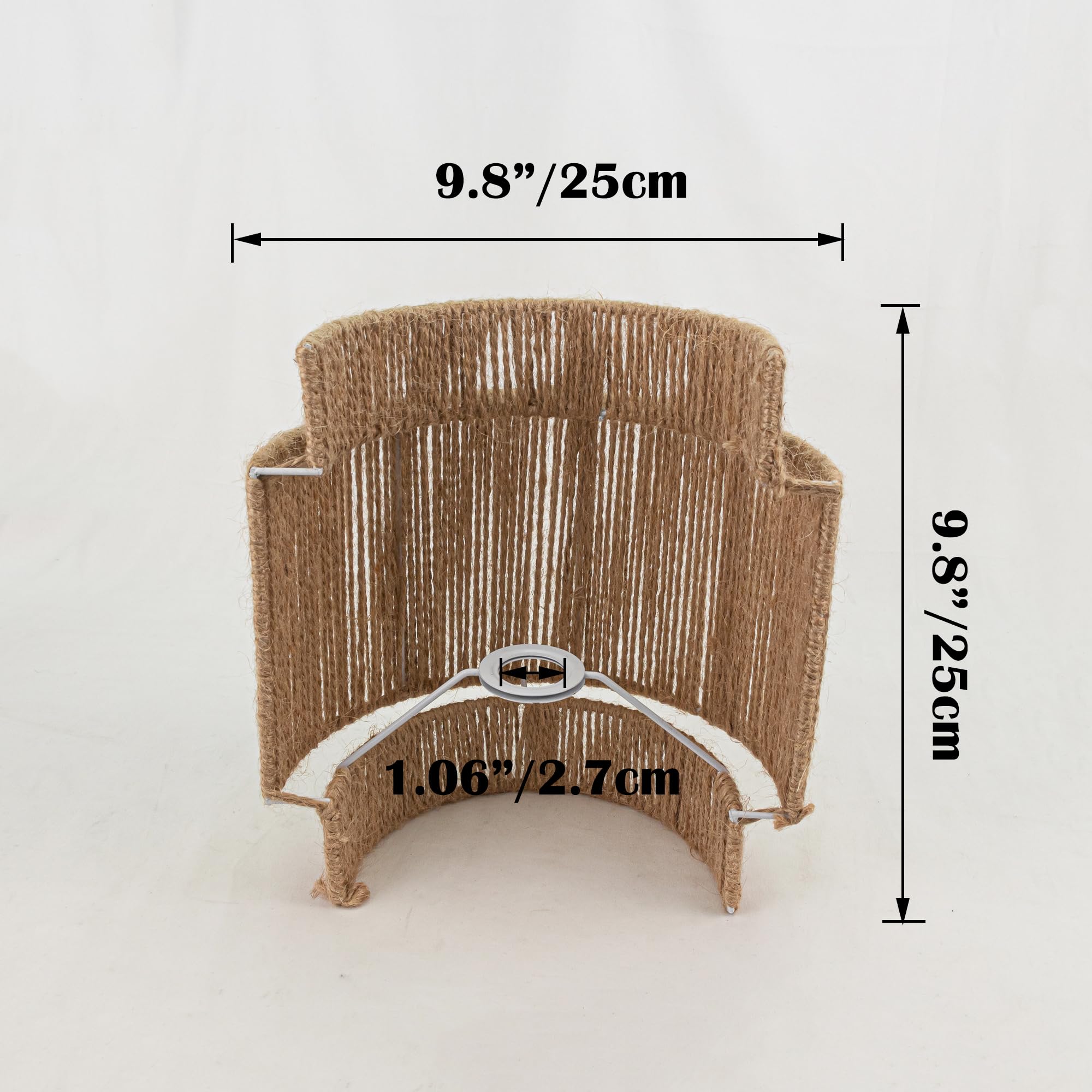 Farmhouse Weave Fabric - Paralume da parete, accessorio di ricambio per attacco E14, 12 cm di diametro