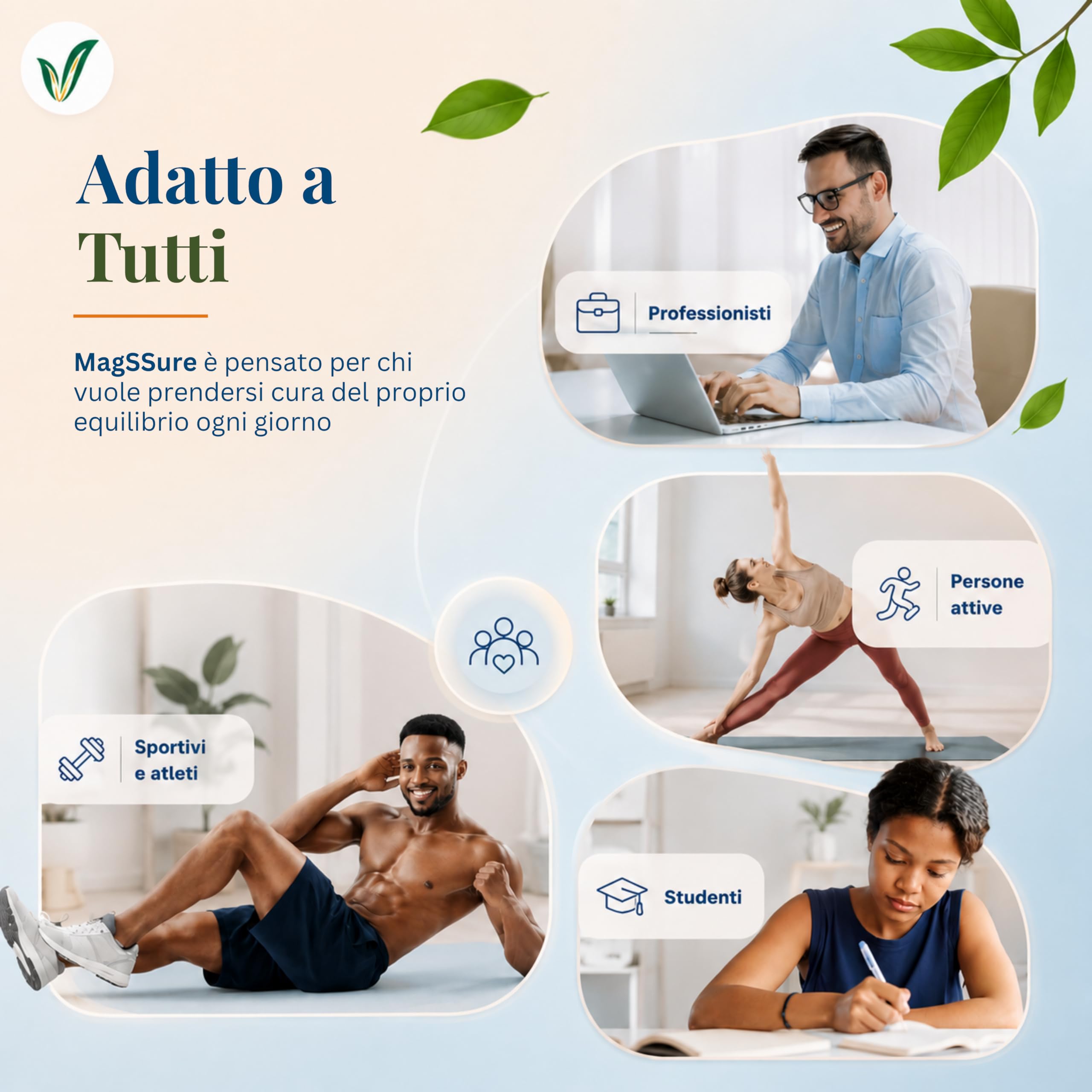 Magnesio e Potassio avissure MagSSure, Integratore Magnesio Complesso con 3 Sali Magnesio, Potassio Citrato e Carbonato 3:2, con Ribolife, Funzione Muscolare e Nervosa, Senza Lattosio, Glutine e OGM