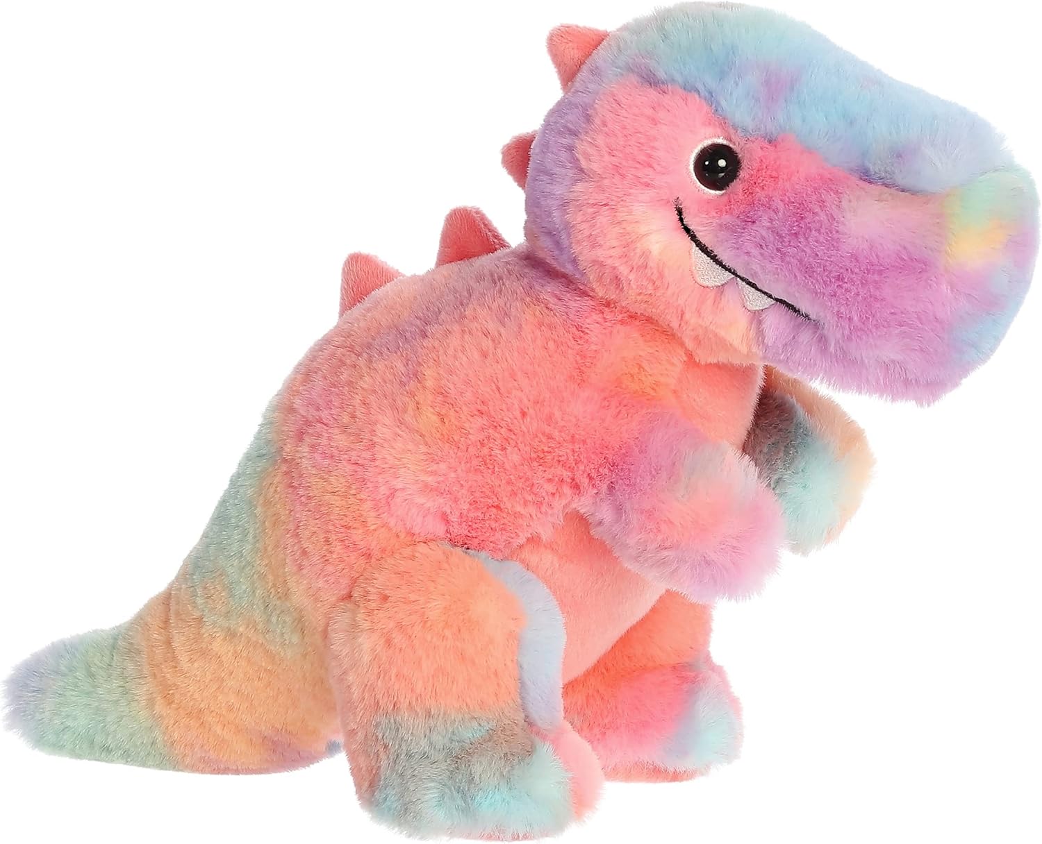 Aurora® Ferocious Dinos & Dragons Watercolor Dinos™ Tropicolor T-Rex™ Stuffed Animal - Prehistoric Fun - Cuddly Companions - Pink 12 Inches