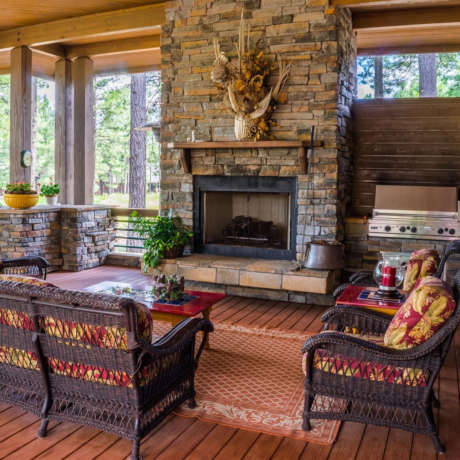 RAOMEIDE 49 Inches Fire Poker for Fire Pit Outdoor, Extra Long Campfire Poker Blower, Stainless Steel Fireplace Tools Indoor