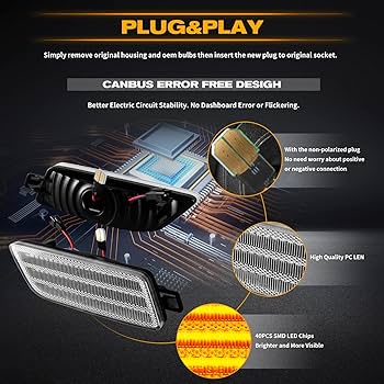 Amazon.com: POPMOTORZ Front Bumper Side Marker Lights