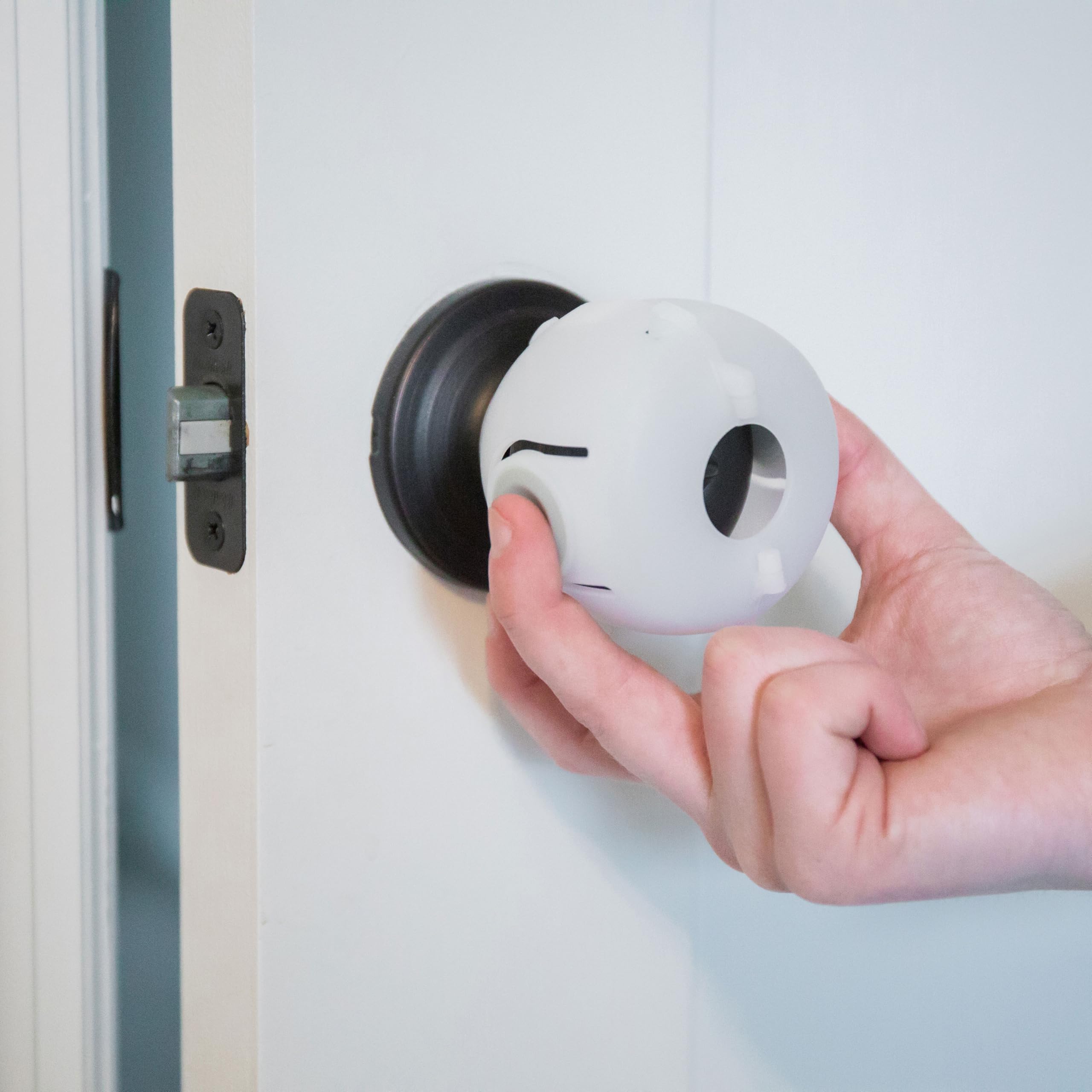 Regalo 3 Pack Child Safety Door Knob Covers, Baby Proofing Door Handle Locks for Kids and Toddlers, Easy Grip, Easy Install, White