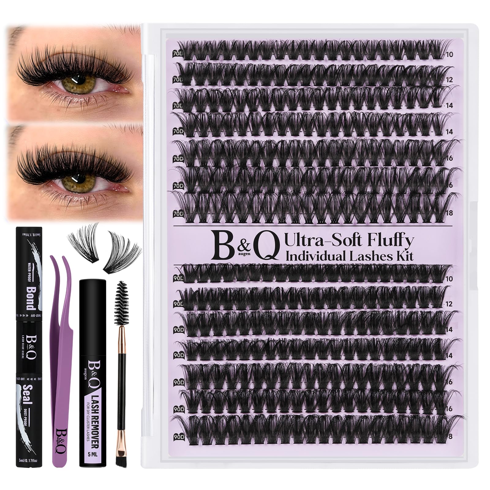 Dramatic Fluffy Lash Clusters - Volume Eyelashes -14