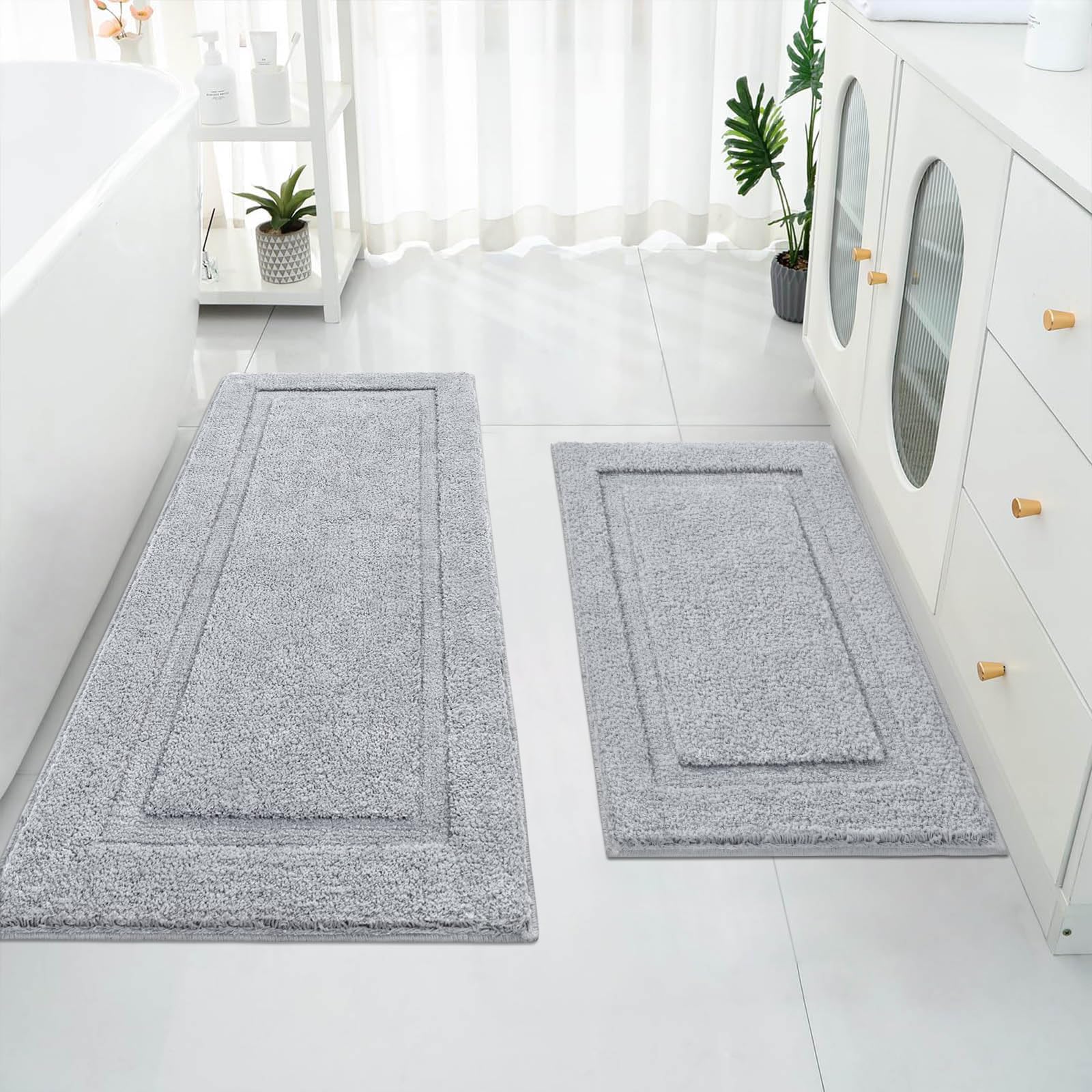 Amazon.com: SHACOS Super Soft Bathroom Rugs Set of 2 Pieces with Bath ...