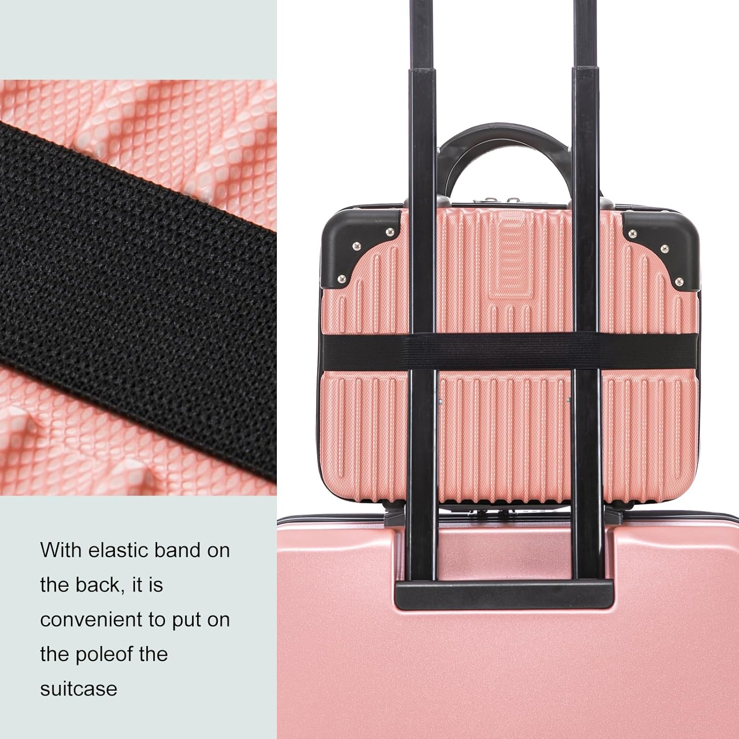 Travel Case 14 inch Hard Shell Cosmetic ABS Toiletry Bag Makeup Luggage